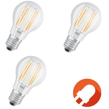 Osram LED-Leuchtmittel 3ER PACK LED BASE FILAMENT E27, E27, Warmweiß