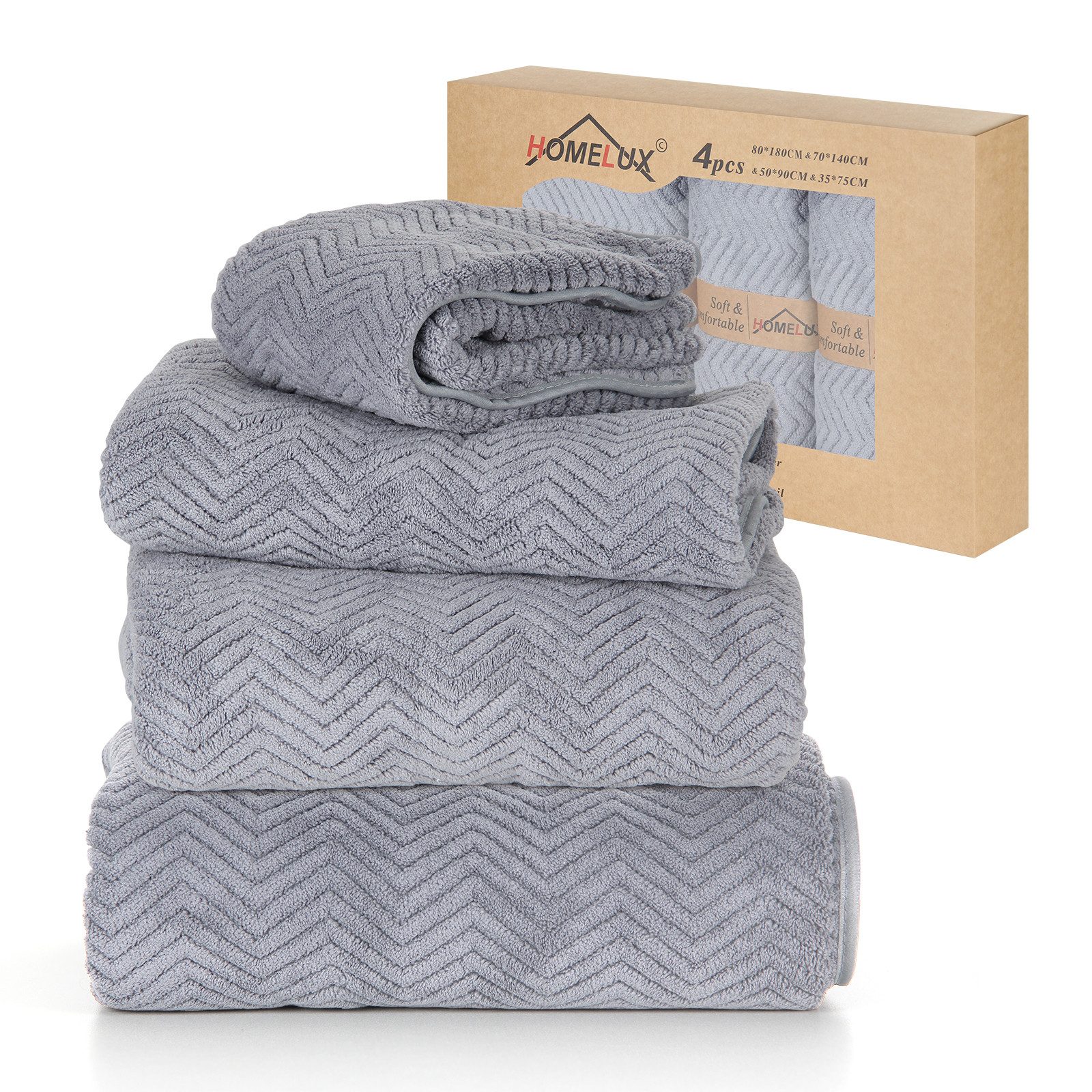 HOMELUX Handtuch Set 2 / 3 / 4 teilig Badetuch Set + Towel saugstarkes Frot günstig online kaufen