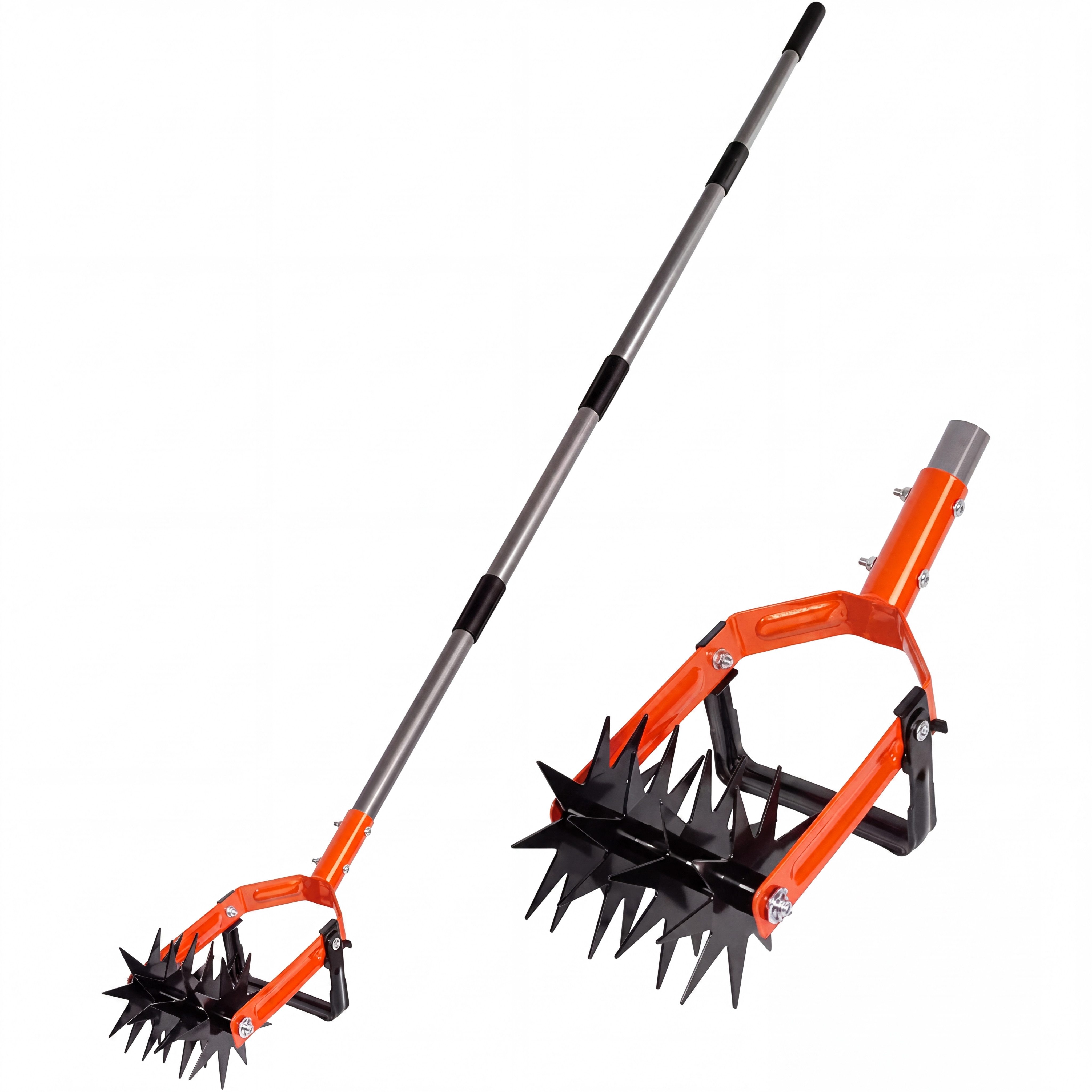 JASLIFE Sternfräse Sternfräse Rollhacke 15 cm Arbeitsbreite, 185 cm Schraubstiel, 15,2 cm Arbeitsbreite, (Einzelartikel)