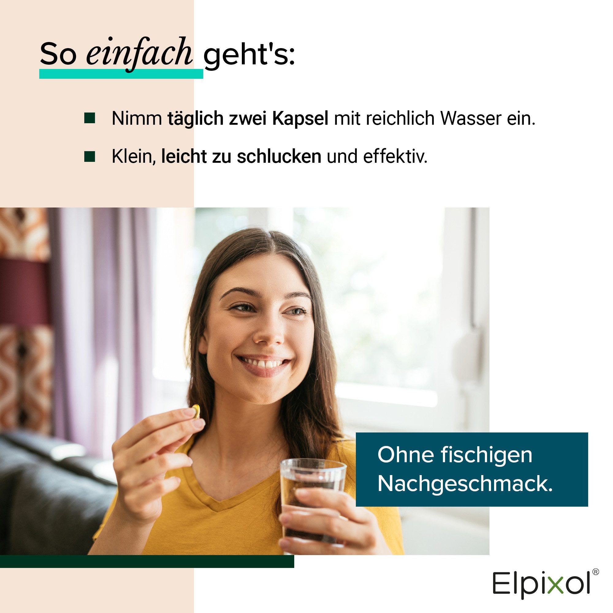 Elpixol® Algenöl Kapseln reich an essentiellen Omega-3-, -6- und -9-Fettsäuren Weichkapseln, mit 500 mg EPA + DHA – für Sehkraft, Gehirn- und Herzfunktion à 60 St., 63 g