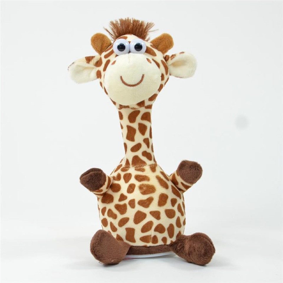 Kögler Plüschfigur Kögler Labertier Giraffe - "Fleckchen" (1-St), Spricht nach und bewegt sich beim Wiedergeben.