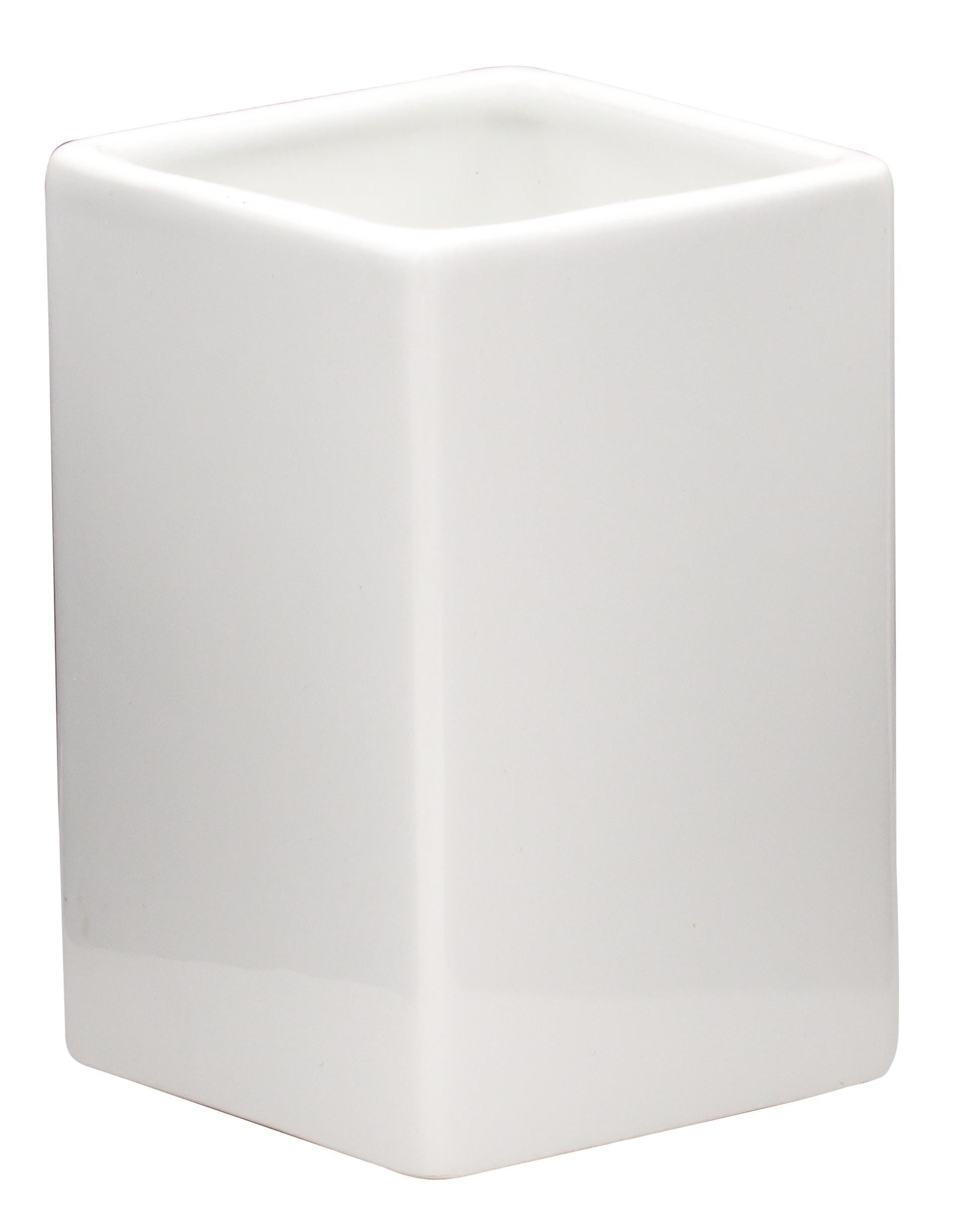 Ridder Badaccessoire-Set Aufbewahrungsbecher Cube weiß günstig online kaufen
