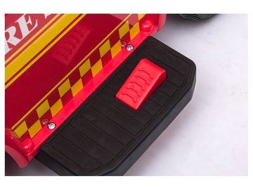LeanTOYS Rutscher Batteriebetriebenes Rutschfahrzeug Feuerwehr mit Soundeffekt