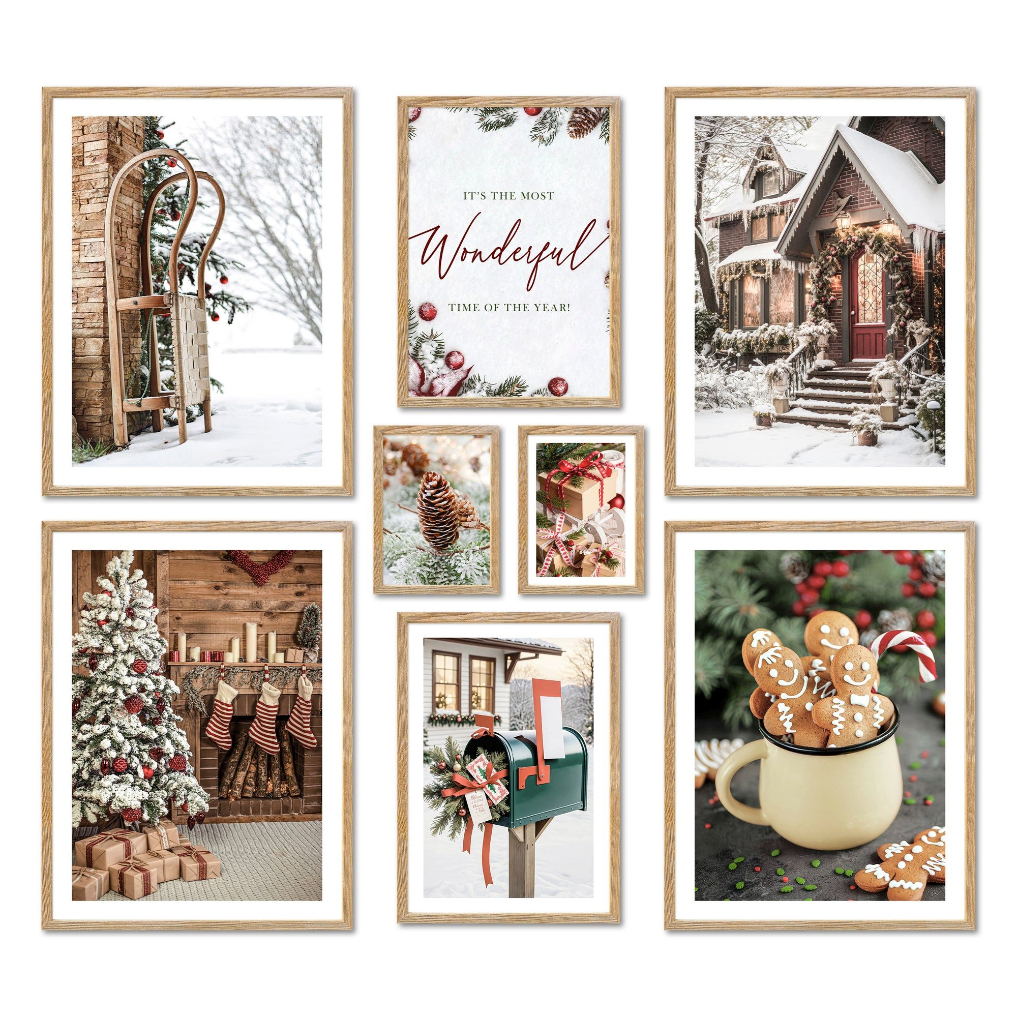 ARTFAVES Bilder-Collage Poster Set - CHRISTMAS TIME - Deko Wandbilder weihn günstig online kaufen
