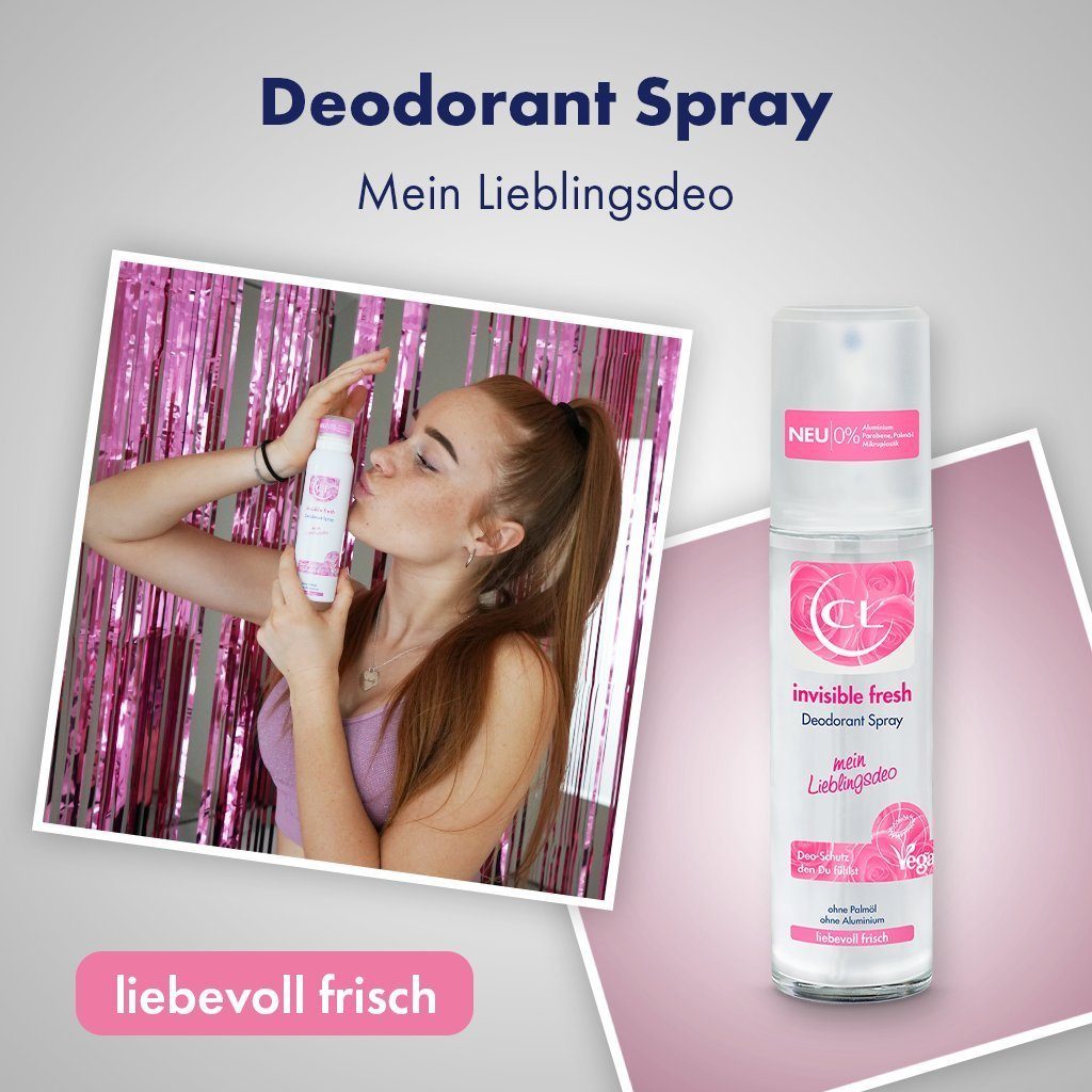 CL Deo-Zerstäuber invisible Spray fresh langanhaltendem - Duft mit 75 1-tlg. ml, Deodorant