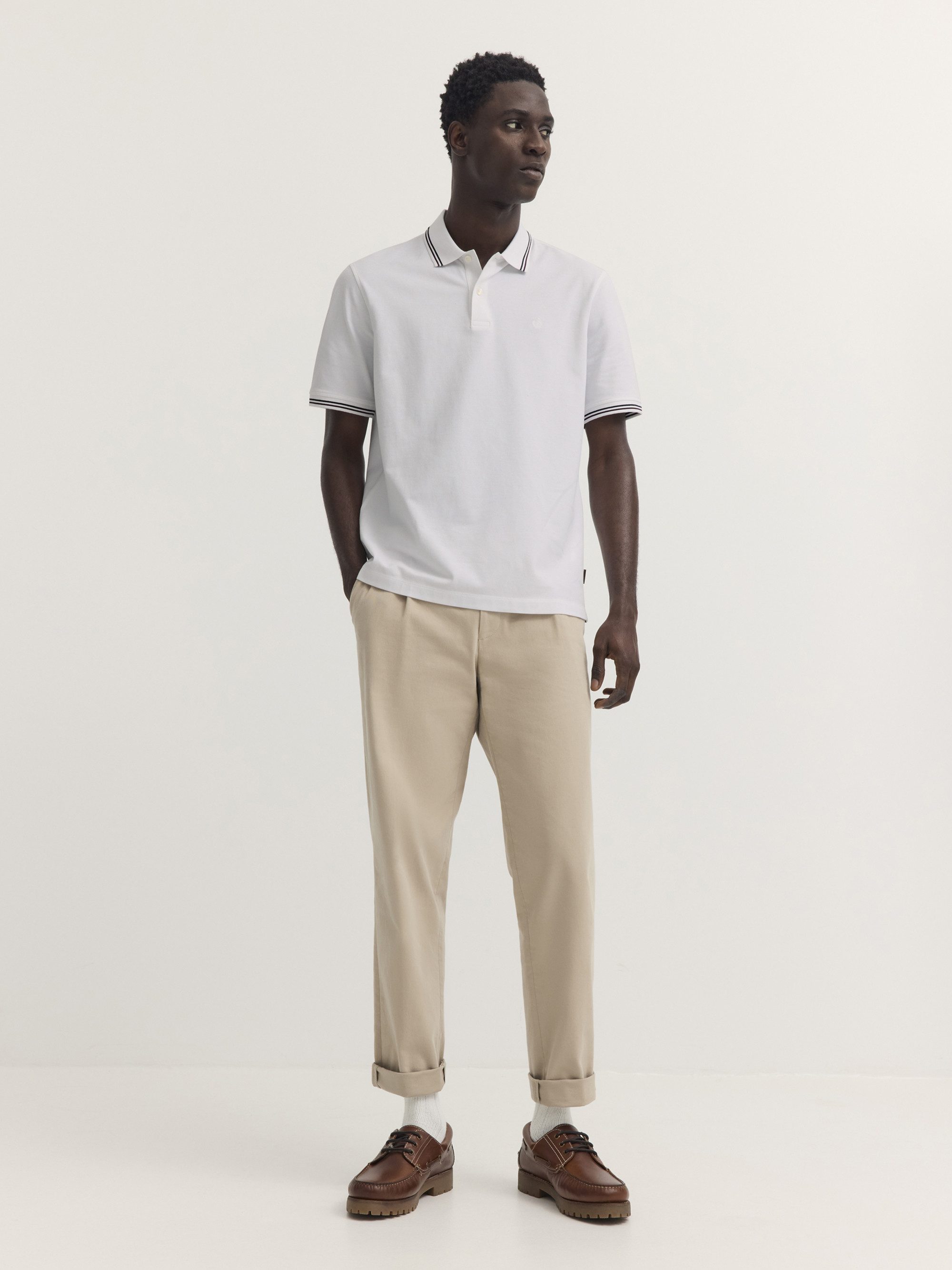 bugatti Poloshirt Modern Fit Modern Fit Baumwoll-Piqué Kurzarm Polokragen
