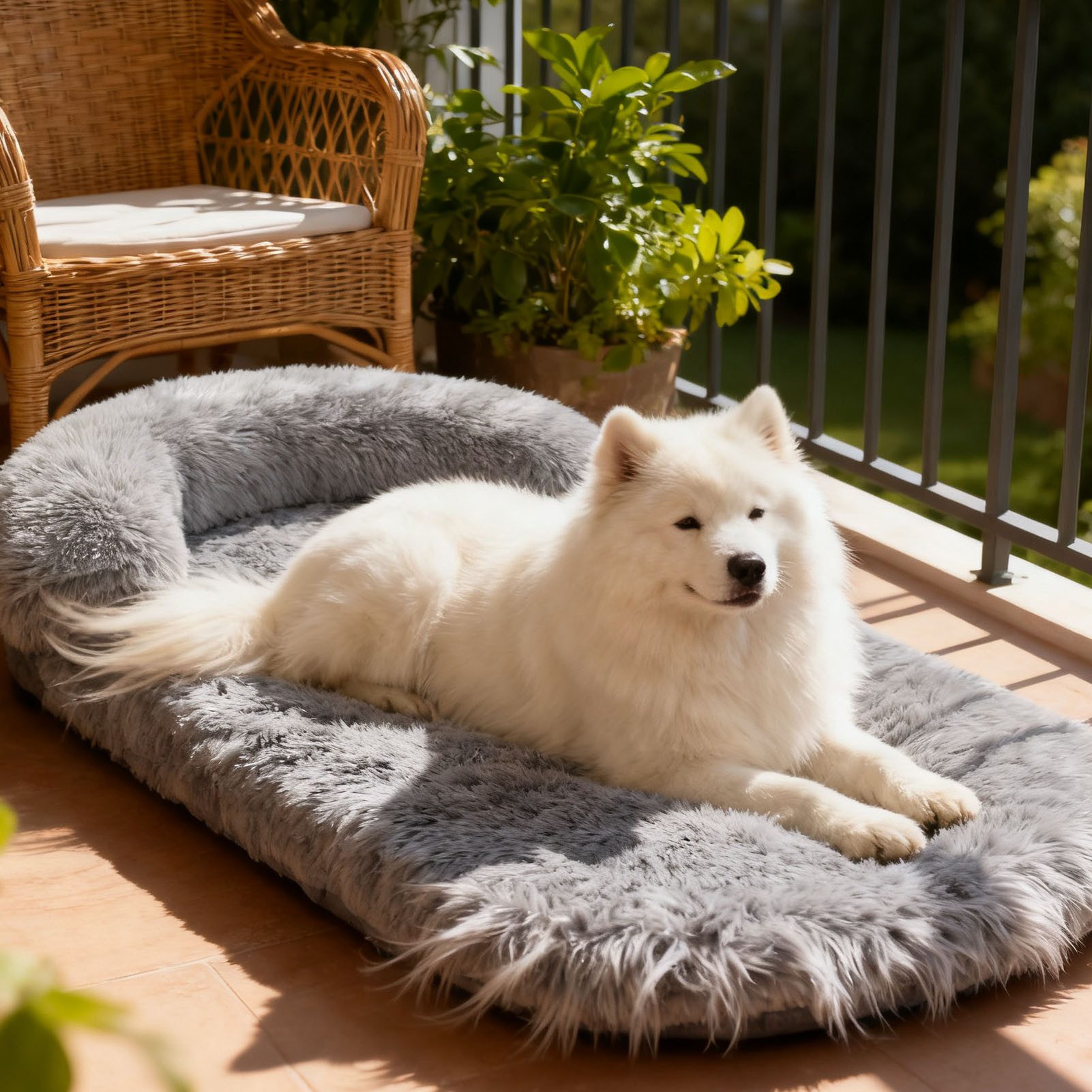 Mechright Tierbett Hundebett für Sofa & Boden, XL 120x75cm, Waschbar, Hellgrau, PV-Plüsch + PP-Baumwolle + Schwamm, Waschbar