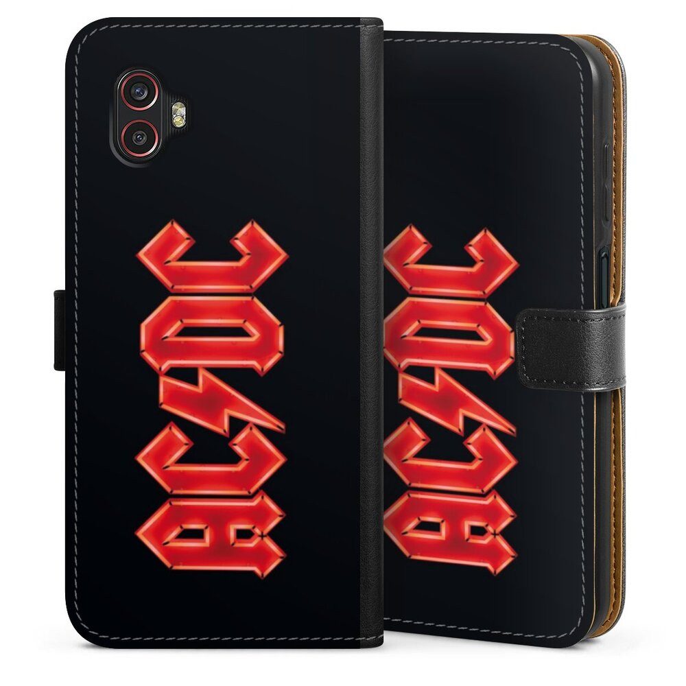 DeinDesign Handyhülle ACDC Logo Large, Samsung Galaxy XCover 6 Pro Hülle Handy Flip Case Wallet Cover