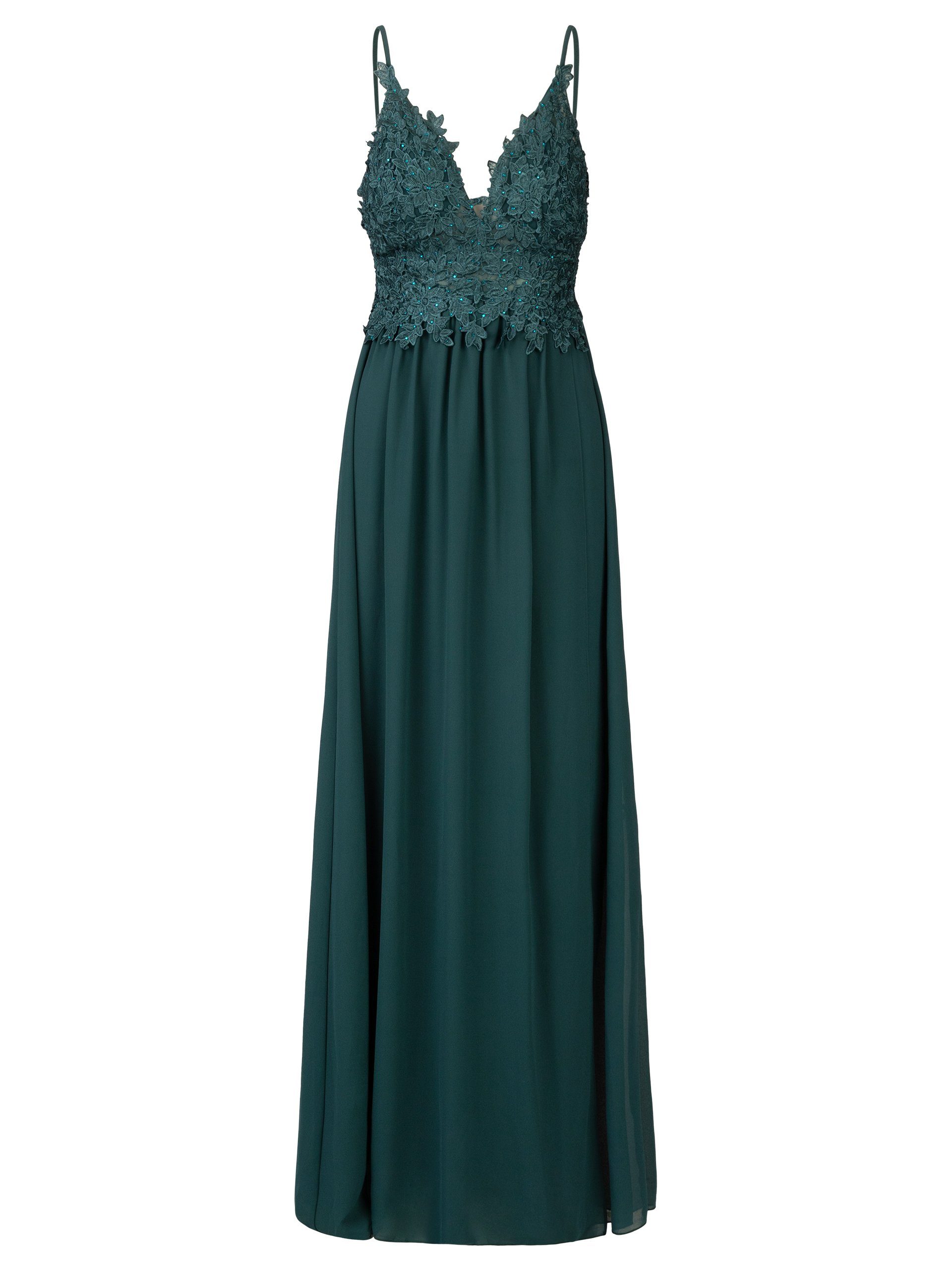 Kraimod Abendkleid aus Spitze, emerald Chiffon Mesh