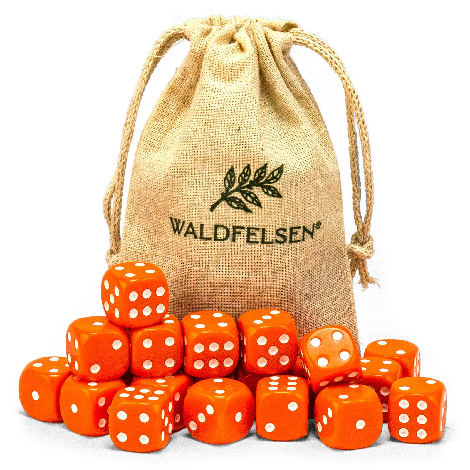 Waldfelsen Spiel – 2-50 Stk Standard Spielwürfel 16 mm Acrylwürfel Würfel bunt, Spielmaterial, Verschiedene Farben