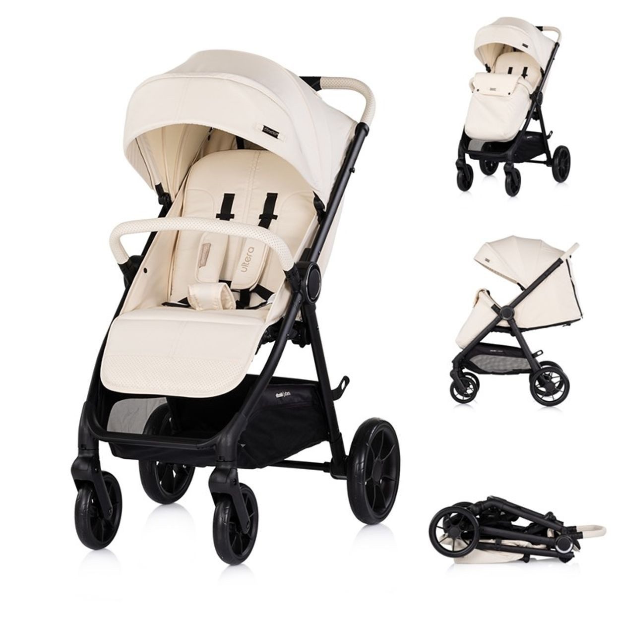 Chipolino Kinder-Buggy Ultera, EVA-Reifen, Stahlrahmen, 5-Punkt-Sicherheitsgurt, Hinterradbremse