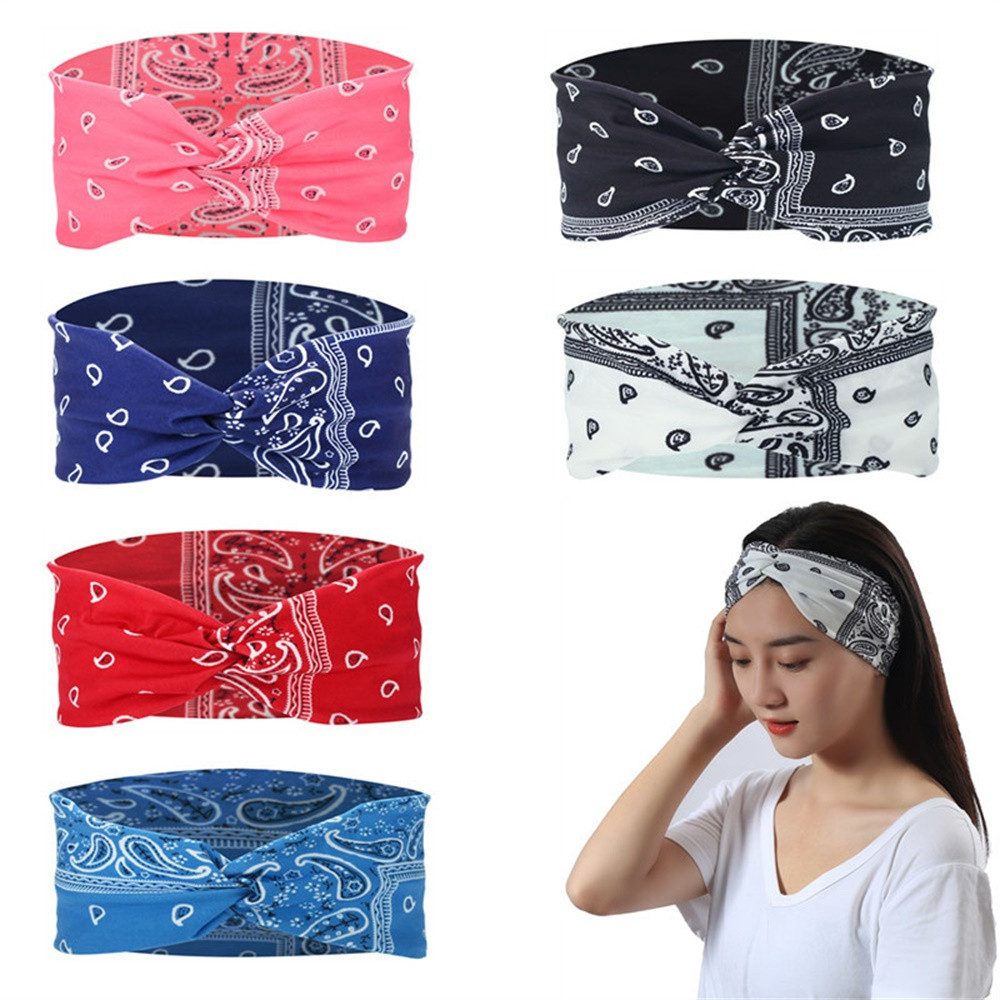 ZEUOPQ Haargummi 6er Set Haarbänder Damen breite elastische weiche Boho-Stirnbänder, Damenstirnbänder im Boho-Stil mit einzigartigem Kreuzdesign, 6-tlg., Rutschfeste,elastische Stirnbänder für sportliche & alltägliche Looks, Hochwertiger Stoff, der Komfort bietet und nicht verblasst