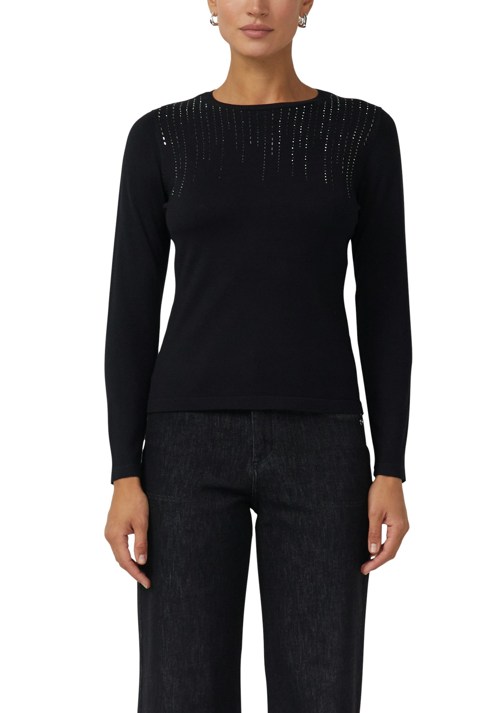 s.Oliver BLACK LABEL Strickpullover -Feinstrickpullover in Unifarbe günstig online kaufen