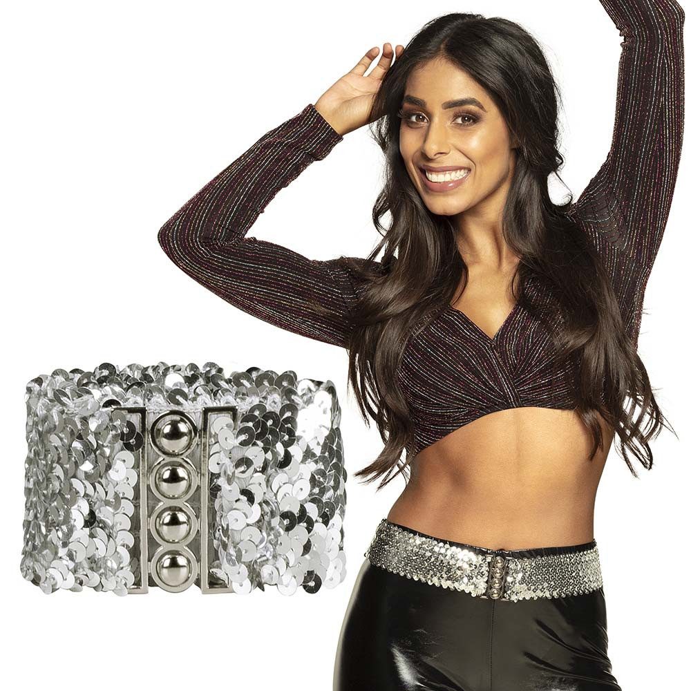 Boland Kostüm Gürtel Pailletten silber günstig online kaufen