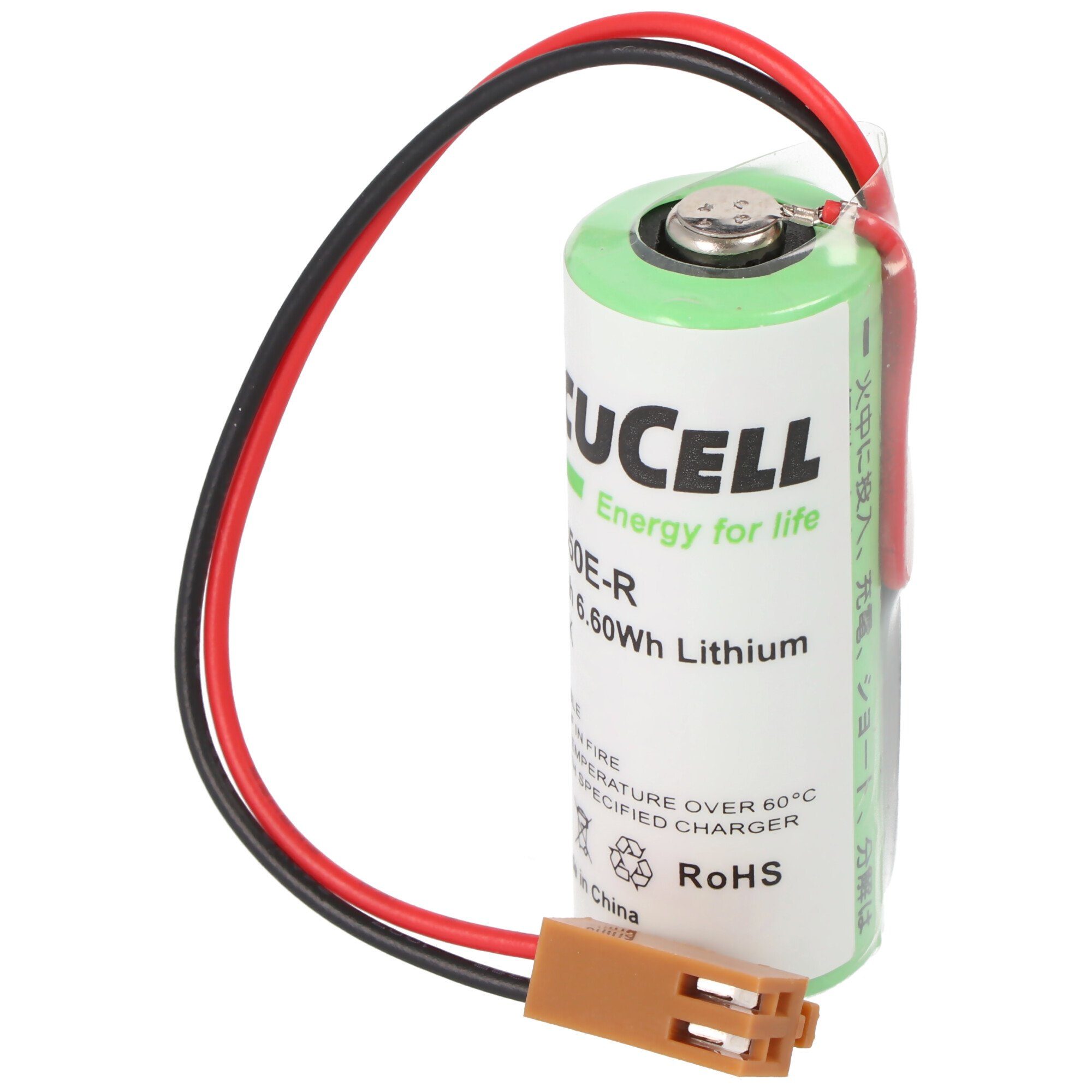 (3,0 CR17450E-R Batterie, Kabel Sanyo A, Size LX98L-0031-0012, Lithium und Batterie St mit V)