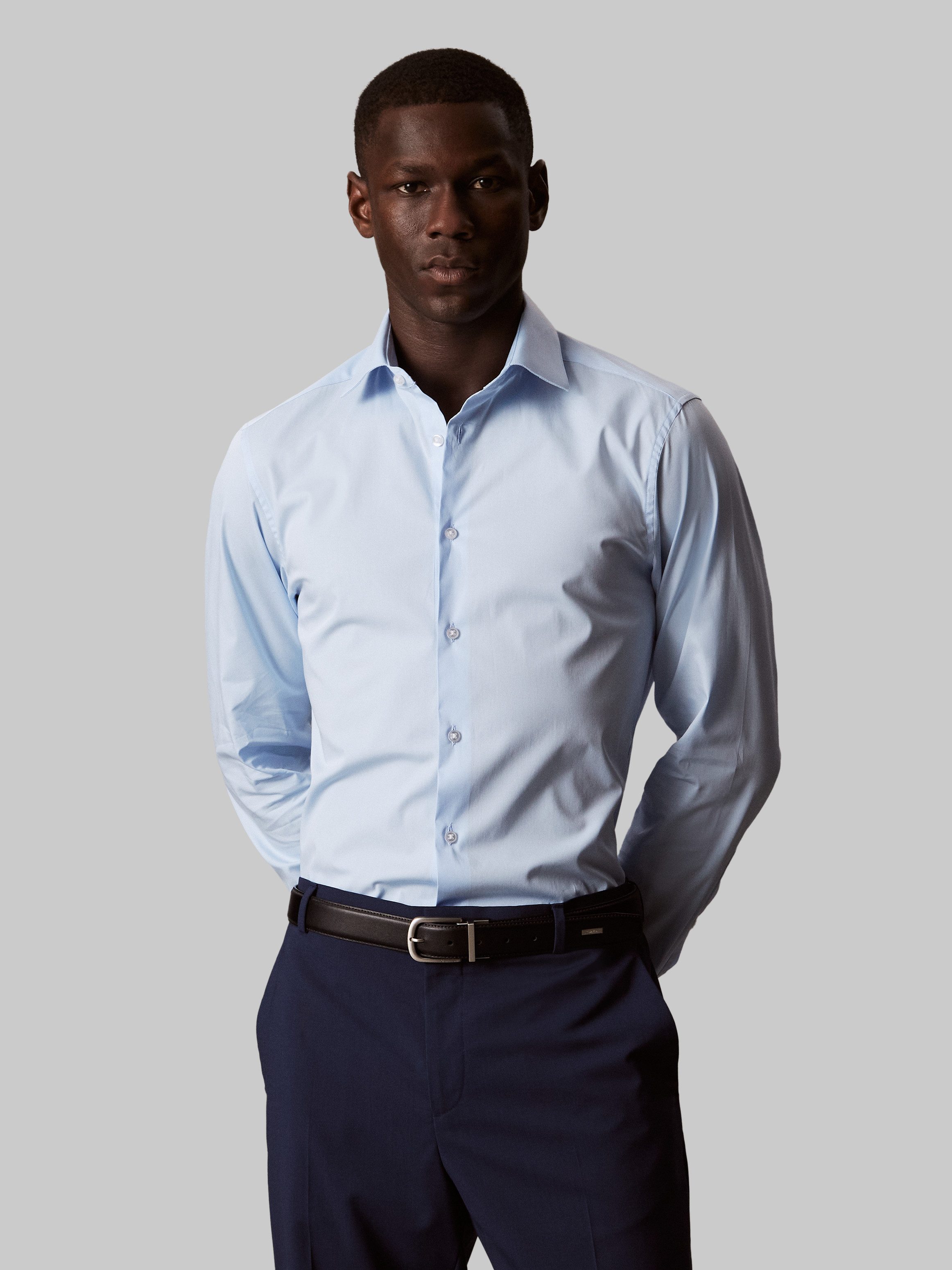 Calvin Klein Businesshemd Regular fit, mit Rundhalsausschnitt