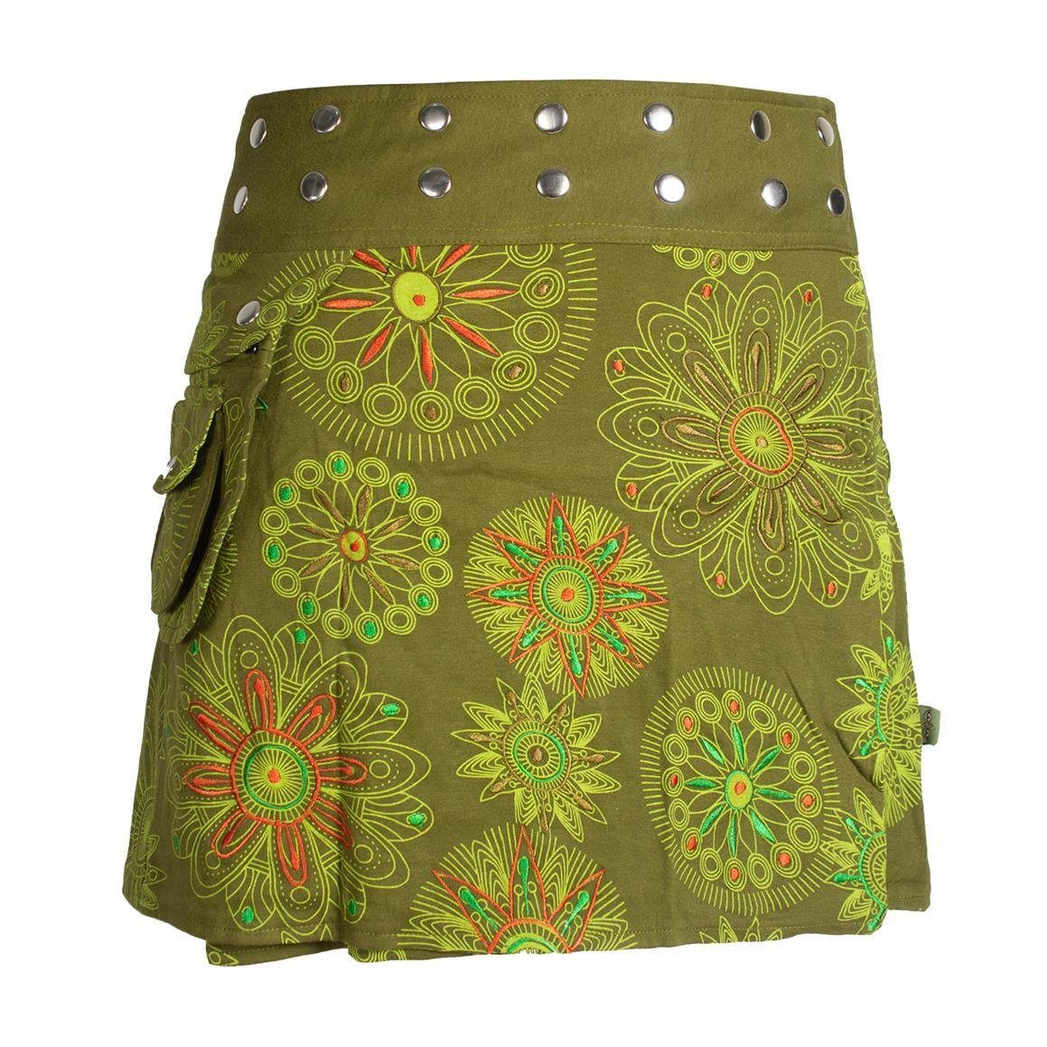 Vishes Wickelrock Bedruckt Bestickt Blumen Mandala günstig online kaufen