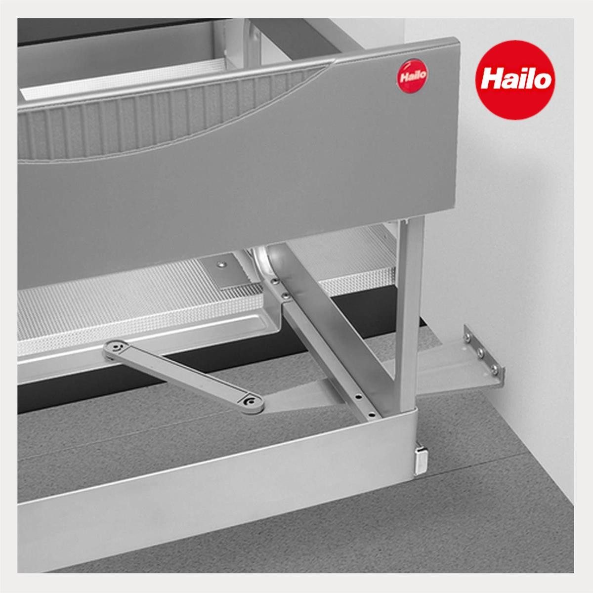 Hailo Einbaumülleimer Hailo Abfallsammler 3644831 Raumspar-Tandem-S-plus 2x 8,5 + 12 Liter – Bild 4 von 5
