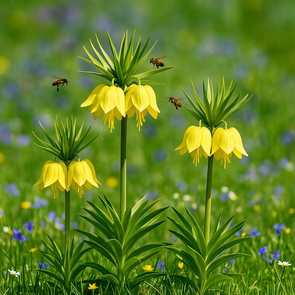 Exotenherz Blumenzwiebeln Exotenherz Blumenzwiebeln - Kaiserkrone Fritillaria 'Lutea' (5 Stück), (5-St)