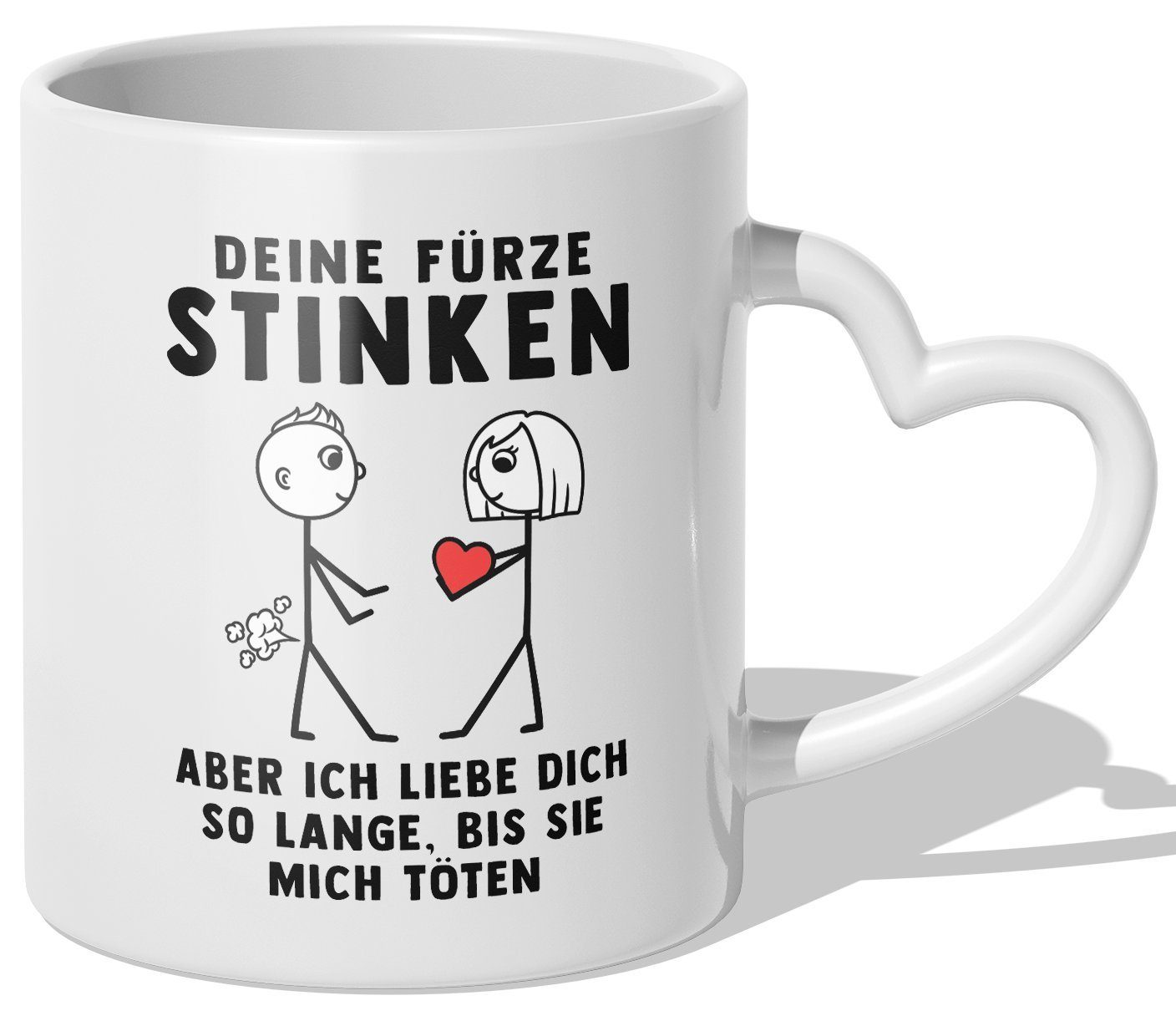22Feels Tasse Deine Fürze Stinken Männer Jahrestag Geschenk Hochzeitstag Valentinsta, Keramik, Made In Germany, Spülmaschinenfest, Herzhenkel
