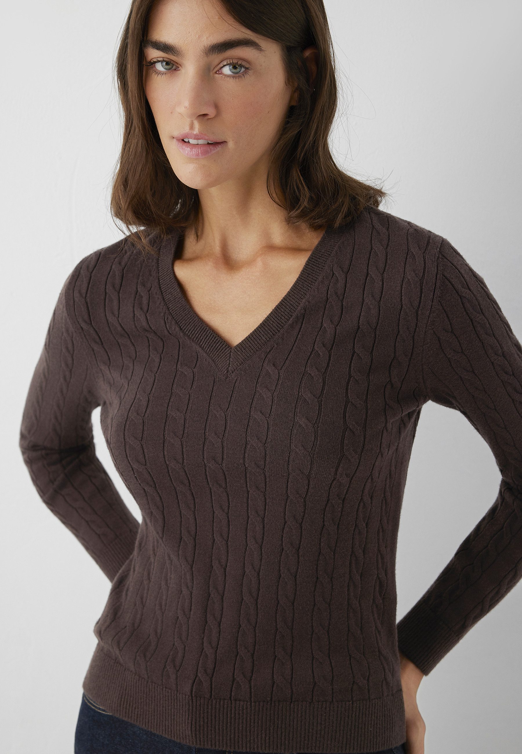Mavi Langarmshirt V-NECK SWEATER Pullover Feinstrick