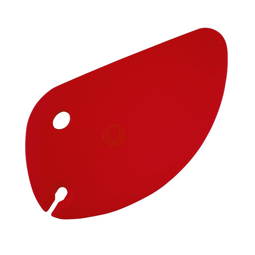 Kochblume Teigschaber Teigkarte, mit Aussparung für Knethaken rot