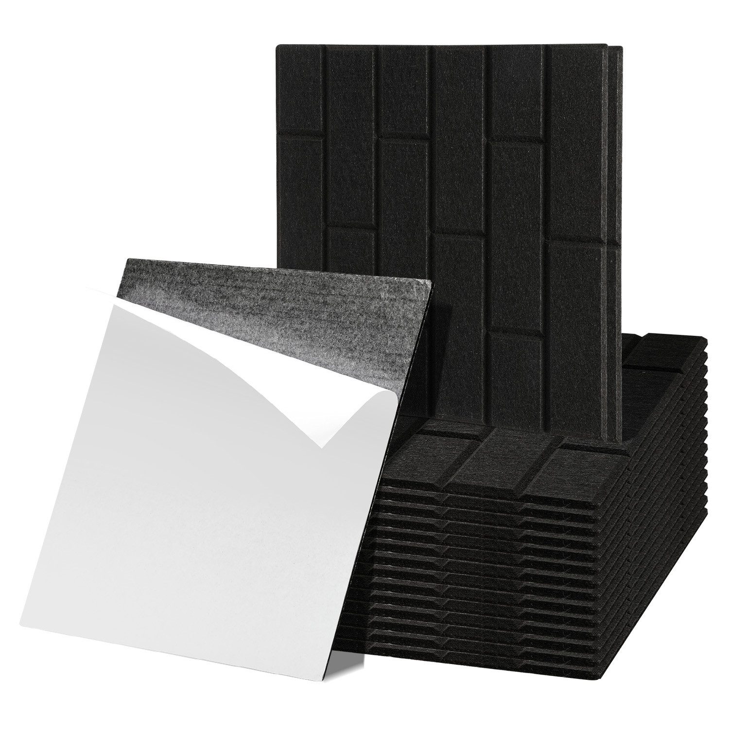 Clanmacy Akustikplatte 18 stuks Akustikplatten Quadratisch Kacheln Selbstkl günstig online kaufen