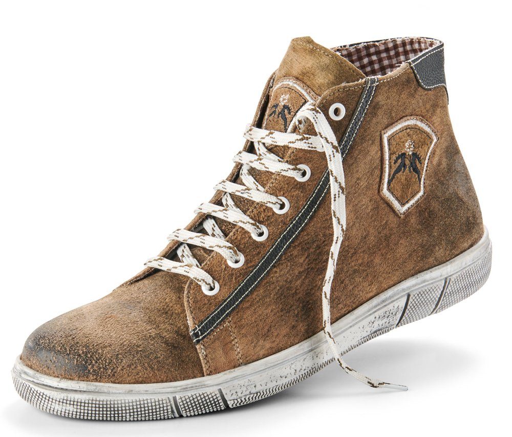 Sneaker "Marinus", Leder Herren Wood Trachtenschuhe Maddox Braun