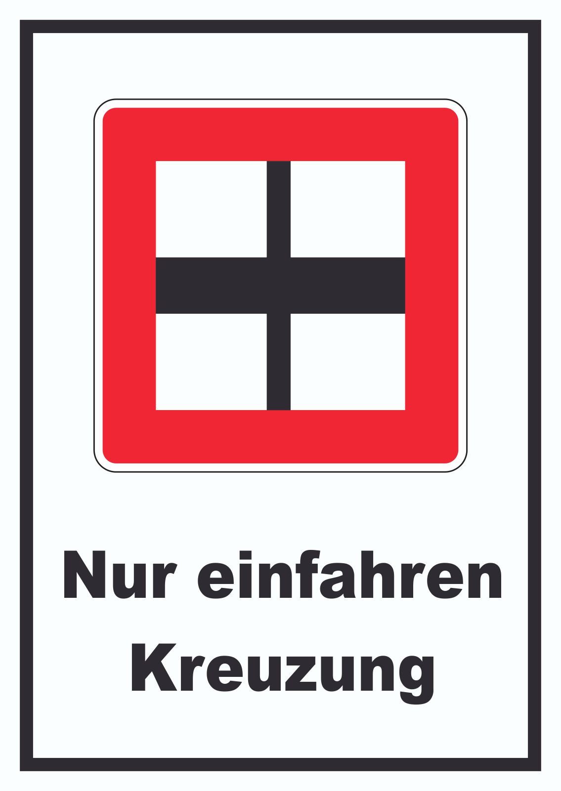 HB-Druck Hinweisschild Einfahren in die Hauptwasserstraße wenn niemand behindert wird Schild, wetterfest, stabil, UV-beständig, kratzfest