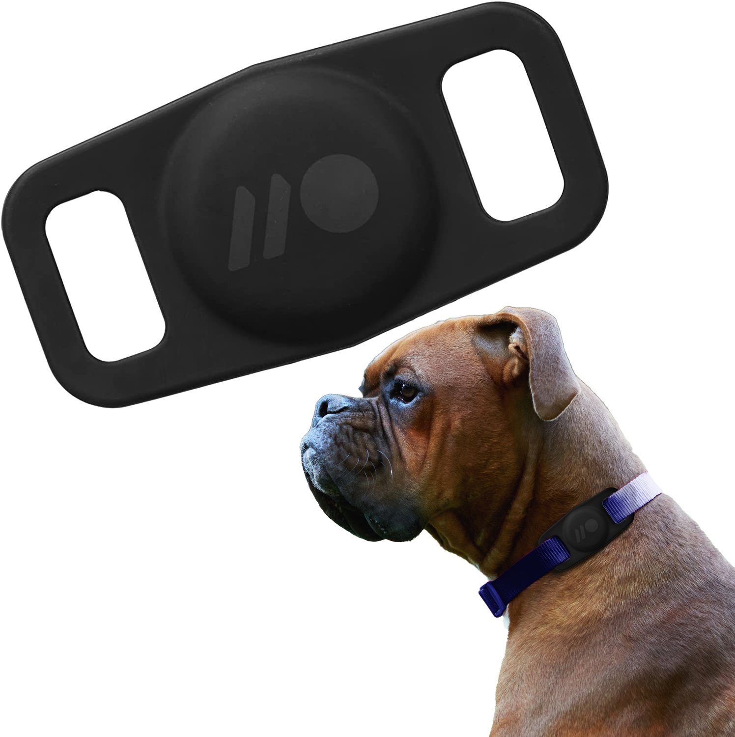 GPS-Tracker-Hundehalsband mit Diebstahlschutz versteckte Apple AirTag  Halterung schwarz mit grün, beige, grau oder weiß -  Österreich