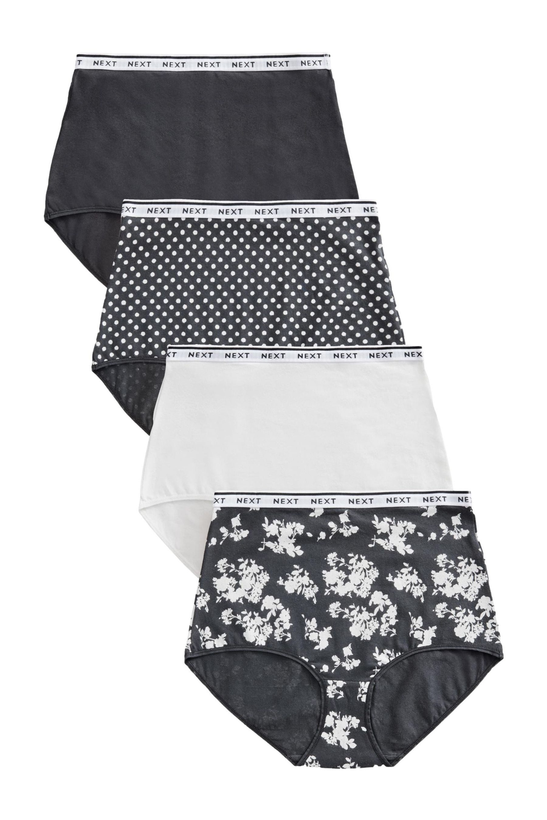 Taillenslip Maxi-Slips mit Logo und Baumwollanteil, 4er-Pack