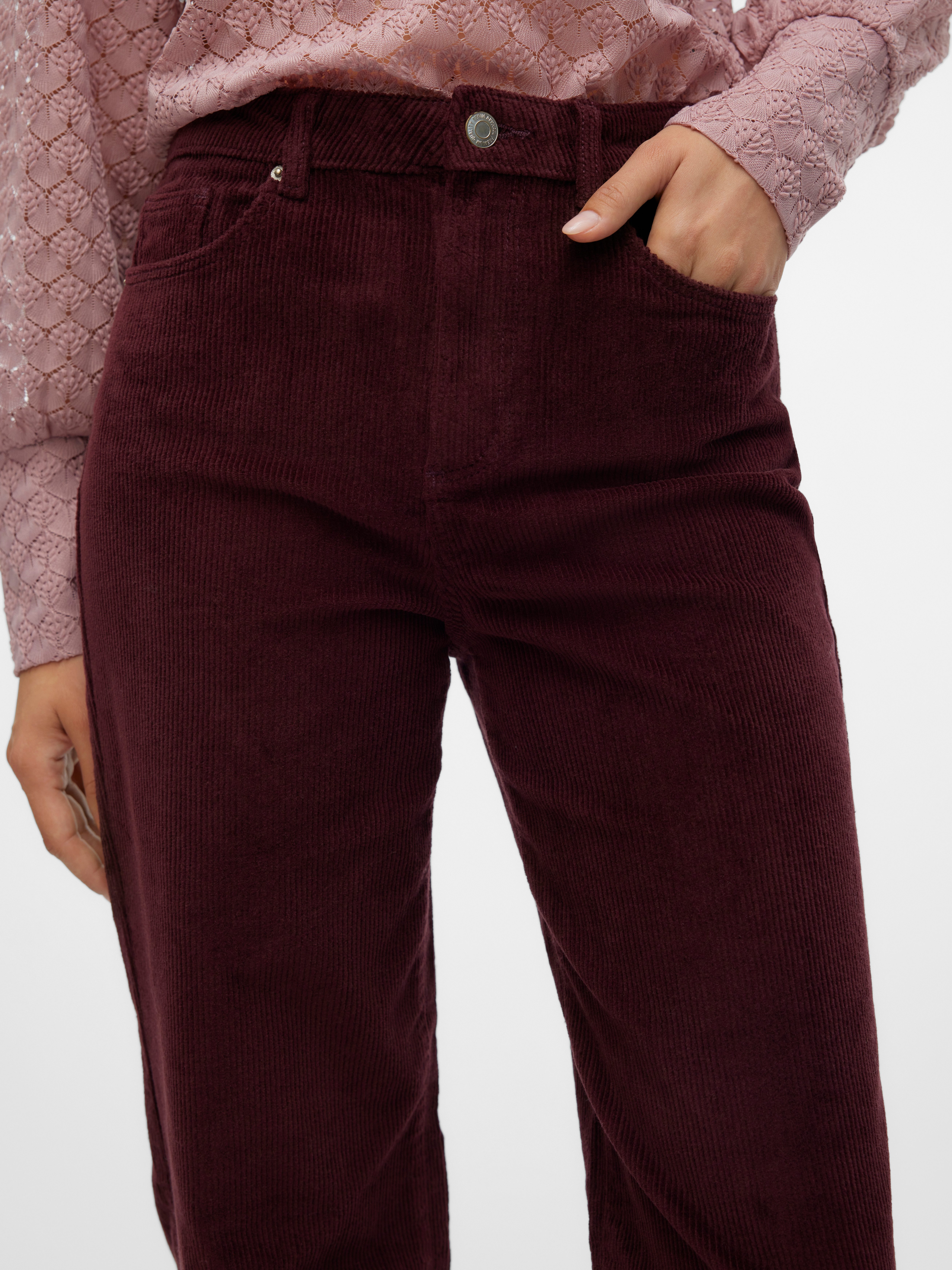 Vero Moda Cordhose VMTESSA HR WIDE CORDUROY PANTS GA NOOS Baumwollmischung, oversize