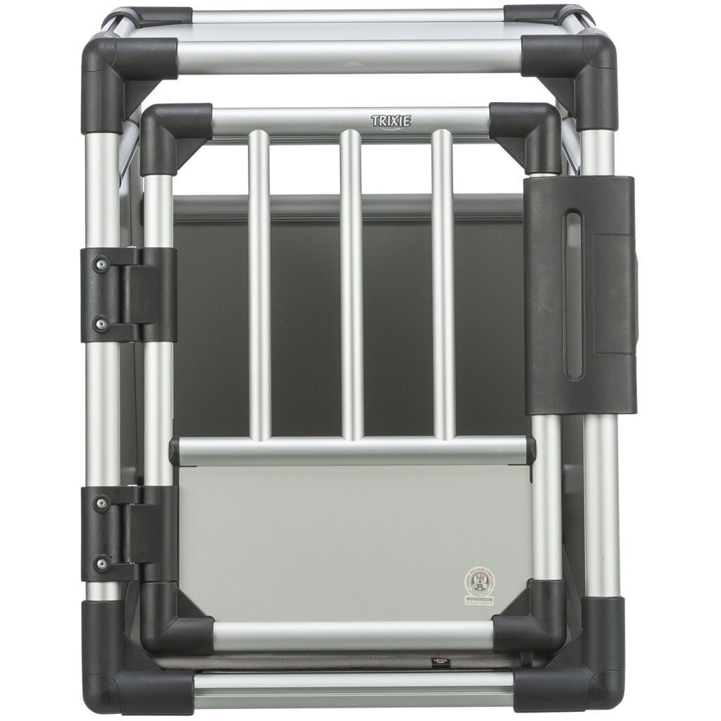 TRIXIE Tiertransportbox Transportbox, Aluminium - hellgrau/silber - 46 × 56 × 60 cm