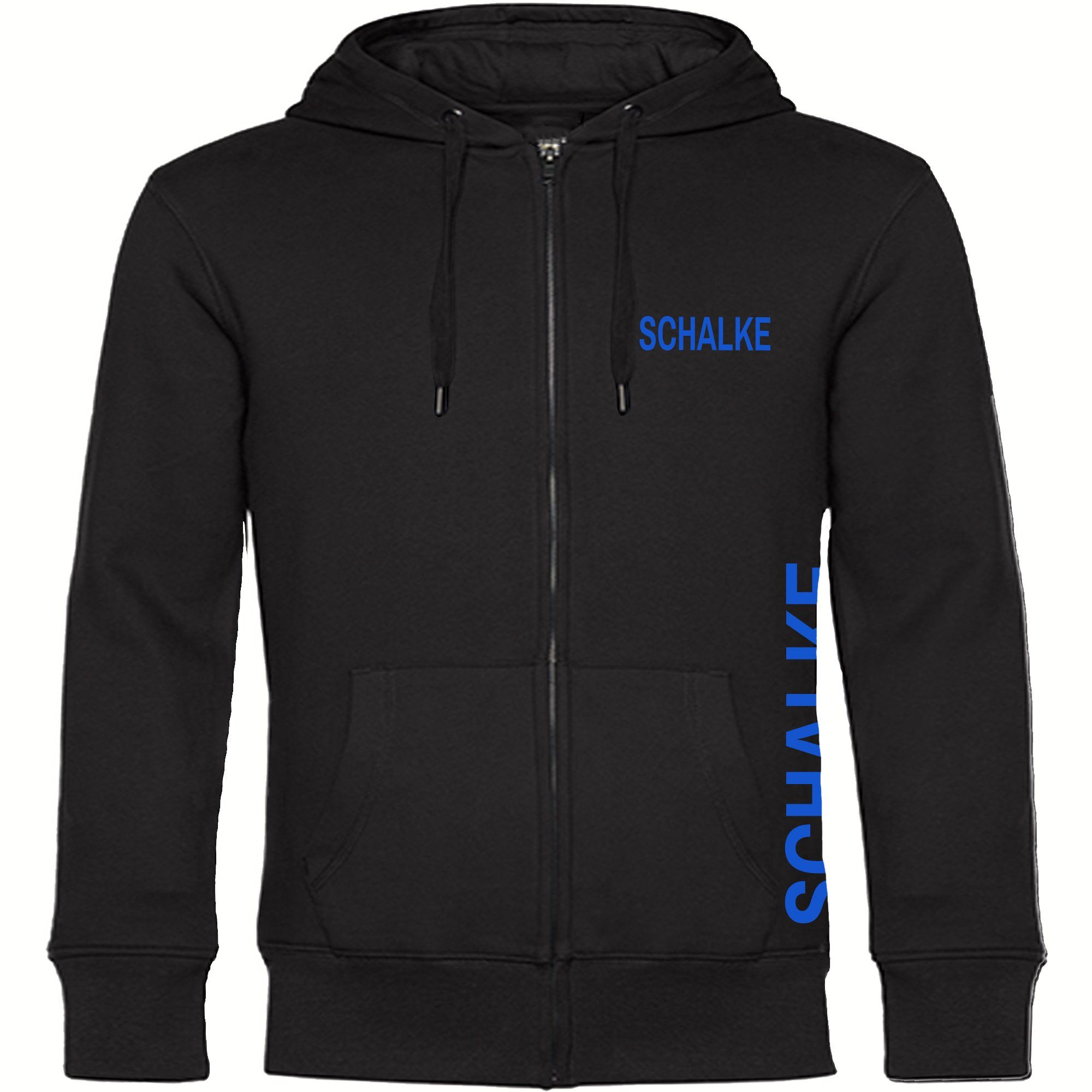 Kapuzensweatjacke Schalke - Brust & Seite - Sweat