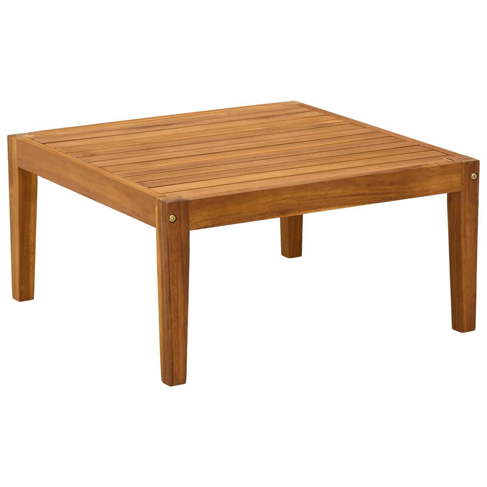 vidaXL Sofaelement Gartentisch Massivholz Natur 60 x 60 x 30 cm (1 St)