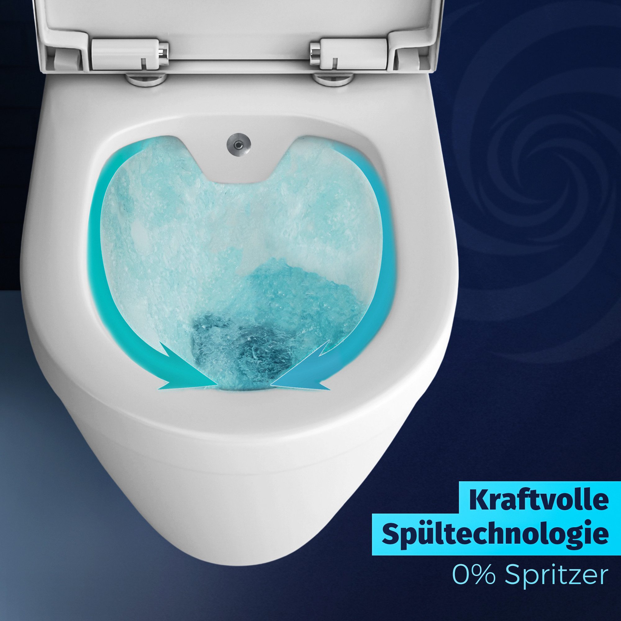 Alpenberger Dusch-WC Hänge WC mit Bidet Funktion, Tiefspül WC Spülrandlos mit WC Sitz, Wand WC, Bidet Toilette mit seitlich angebrachter Armatur – Bild 4 von 5