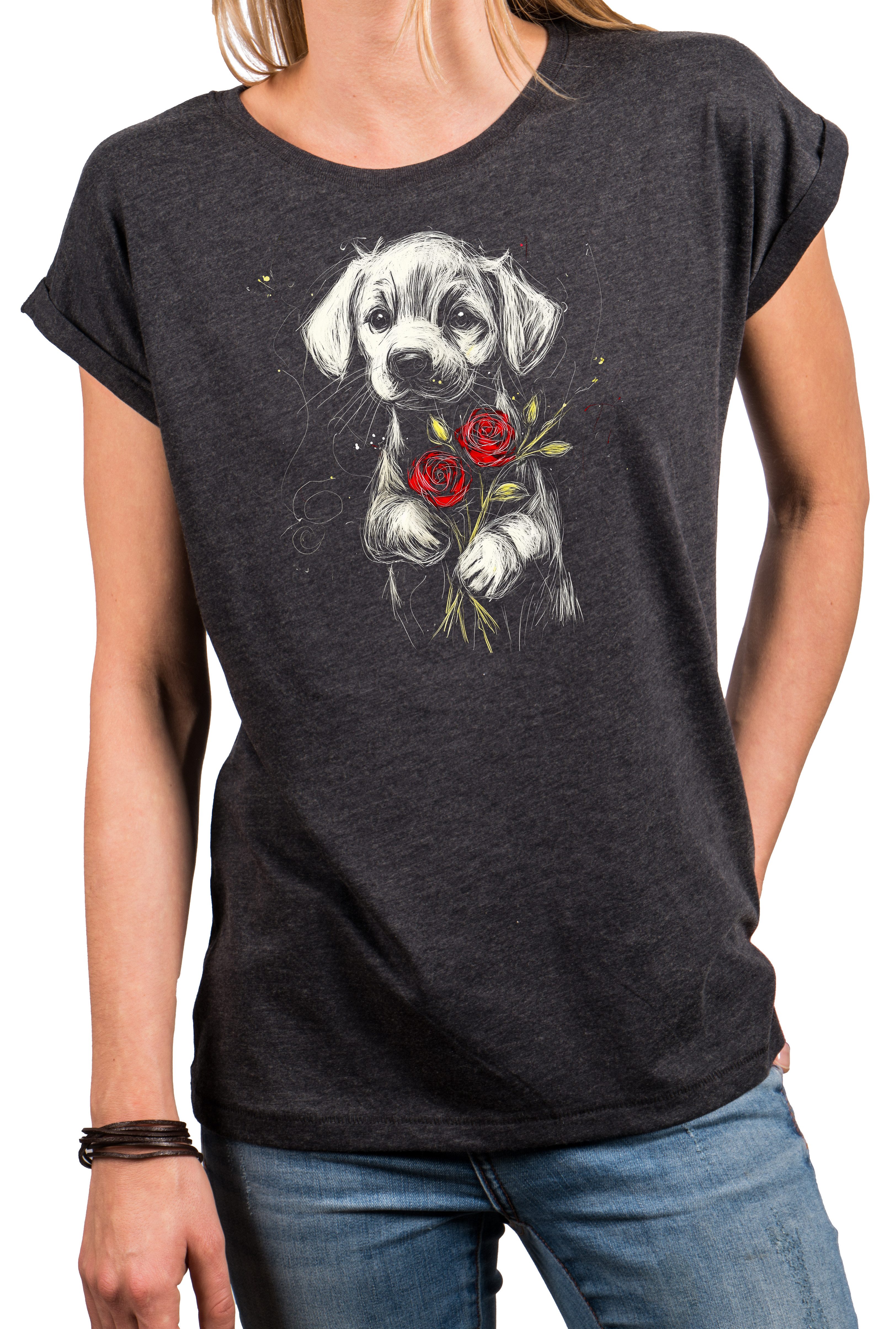MAKAYA Print-Shirt Damen Gitarrenmotiv Gitarre Festival günstig online kaufen
