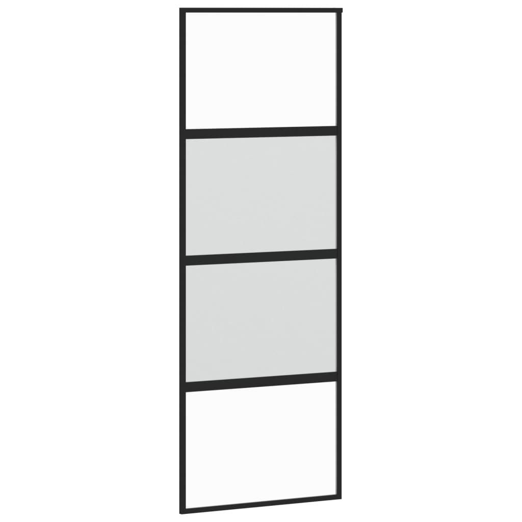 vidaXL Haustür Schiebetür Schwarz 76x205 cm günstig online kaufen