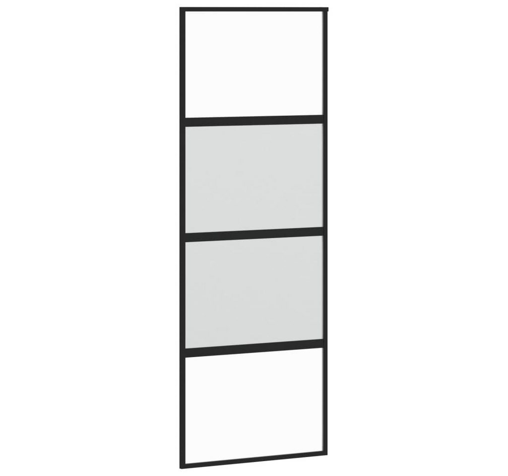 Thumbnail - vidaXL Haustür Schiebetür Schwarz 76x205 cm Hartglas und Aluminium (1-St)