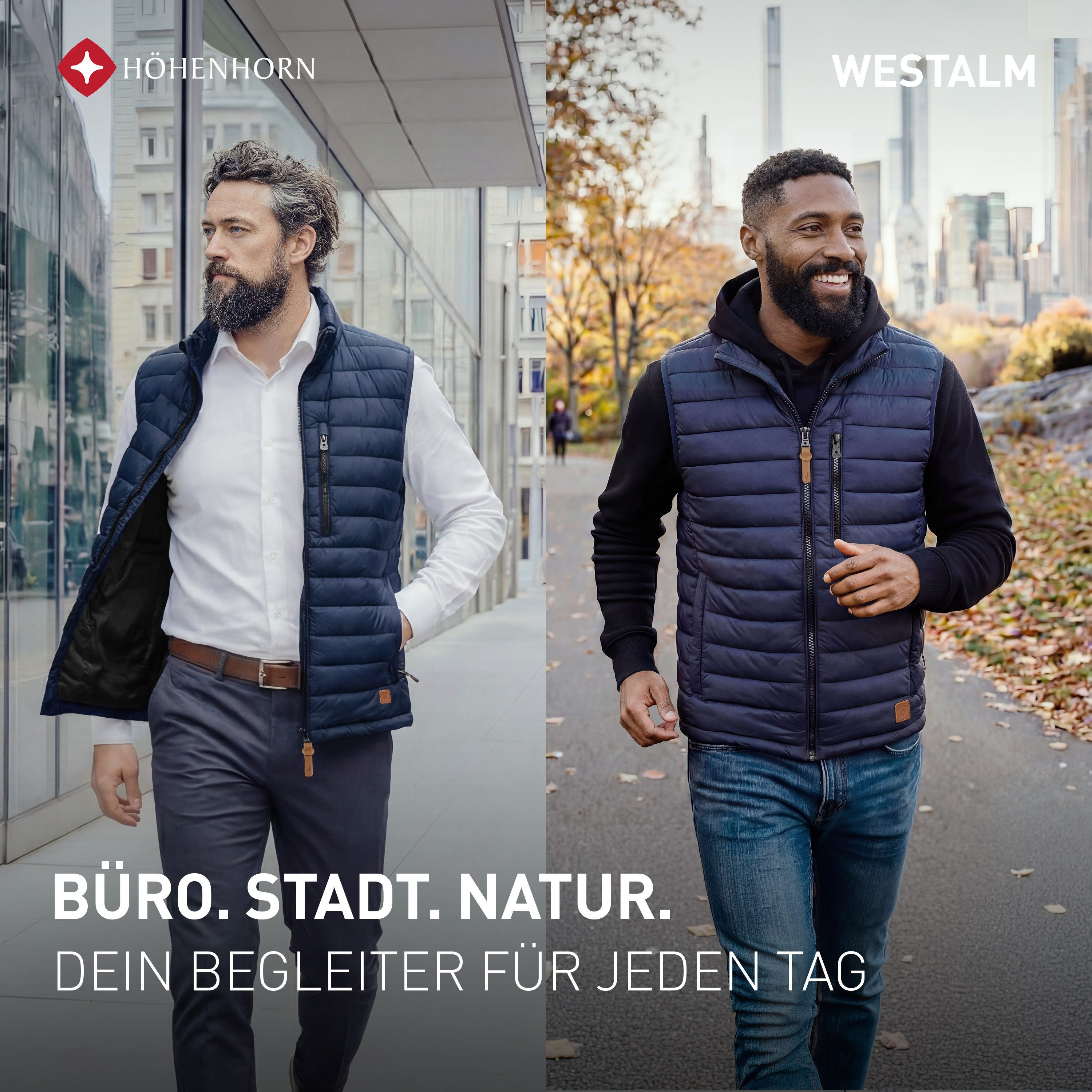 Höhenhorn Steppweste Westalm Herren Weste für Männer Steppjacke Sportjacke leichtes Eigengewicht, Thermo-Wattierung