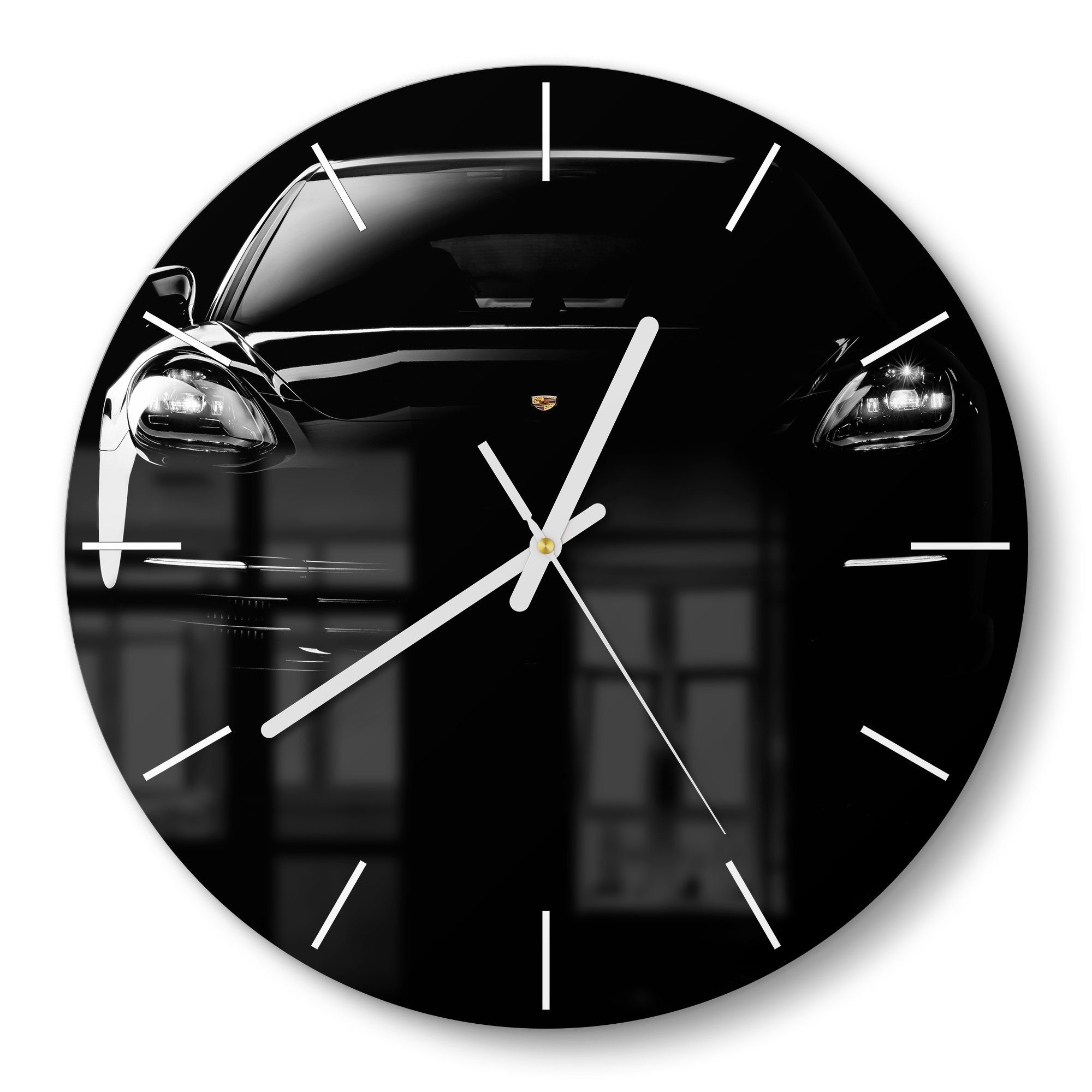 DEQORI Wanduhr 'Porsche Panamera Front' (Glas günstig online kaufen