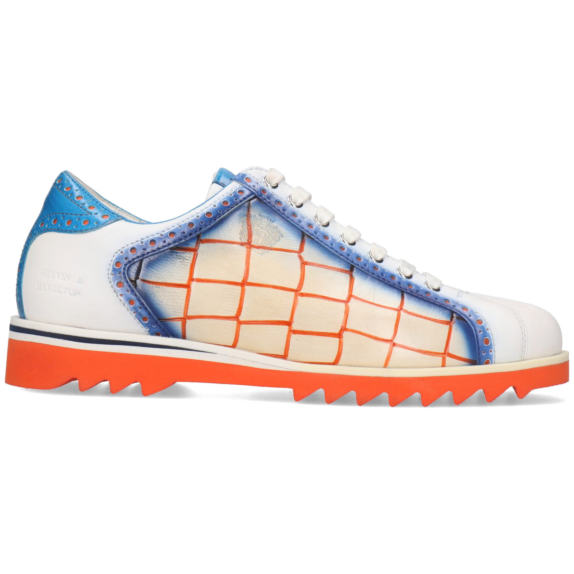 Melvin & Hamilton Hadrian 7 Leder-Schnürschuhe für Herren Sneaker Plateausohlen, Echtes Leder, Vegetabile Gerbung