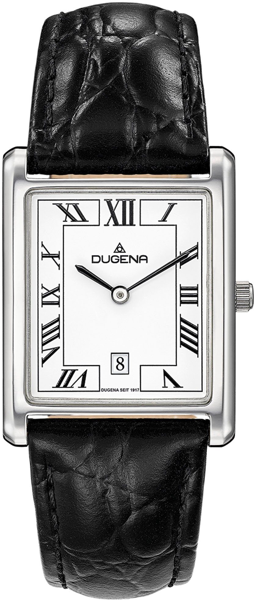 Dugena Quarzuhr Quadra Classica, 4460699-1, Armbanduhr, Damenuhr, Herrenuhr, Datum
