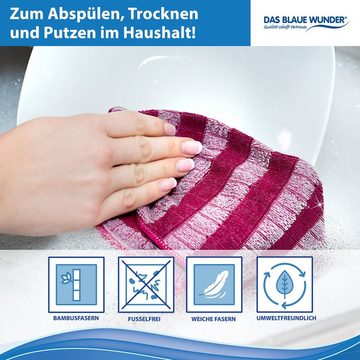 Das Blaue Wunder® Spültuch EXTRA aus Bambusfasern für Küche und Haushalt, Spülen und Trocknen, Waschbar bis 95°C