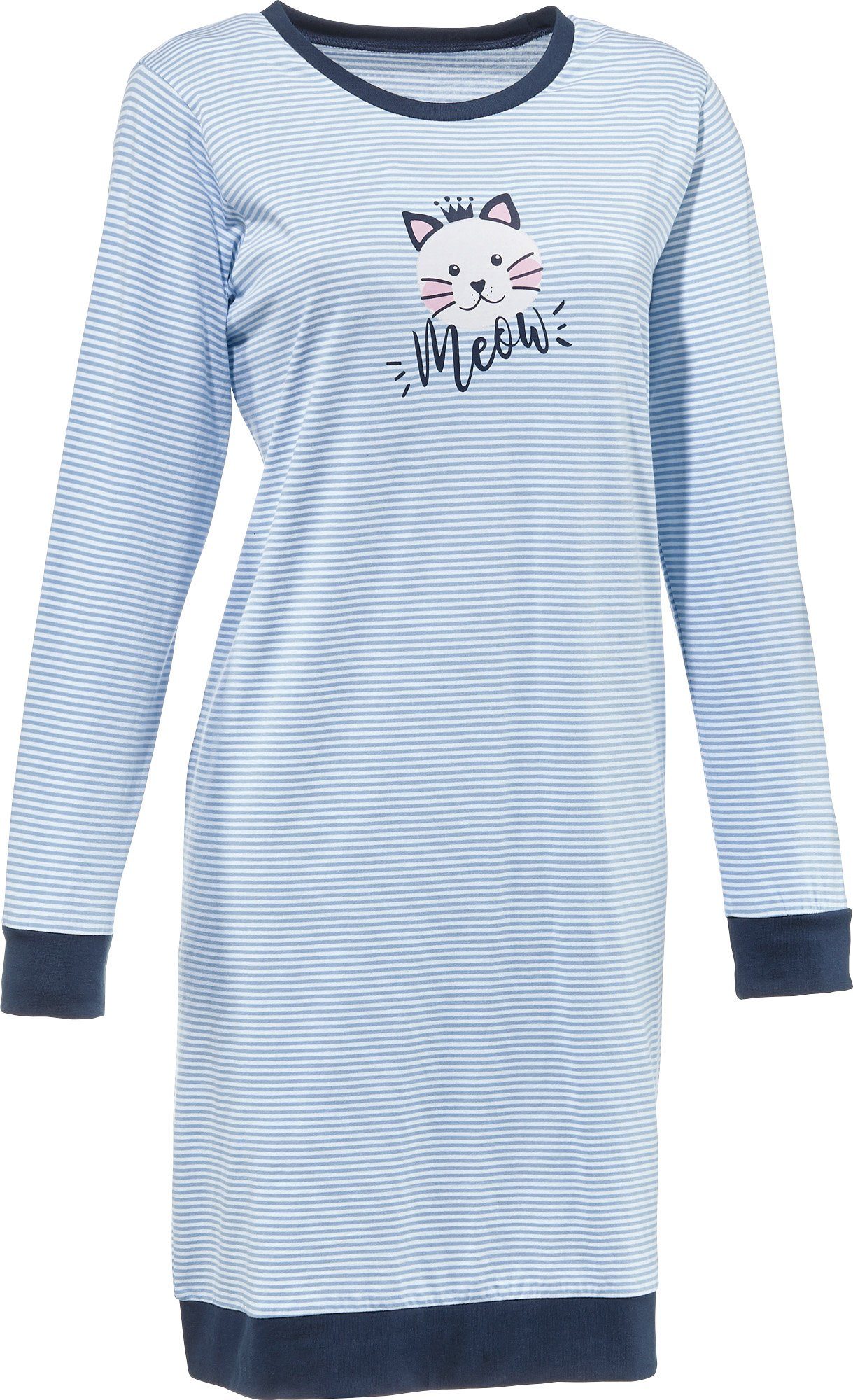 Erwin Müller Nachthemd Damen-Nachthemd Single-Jersey Streifen