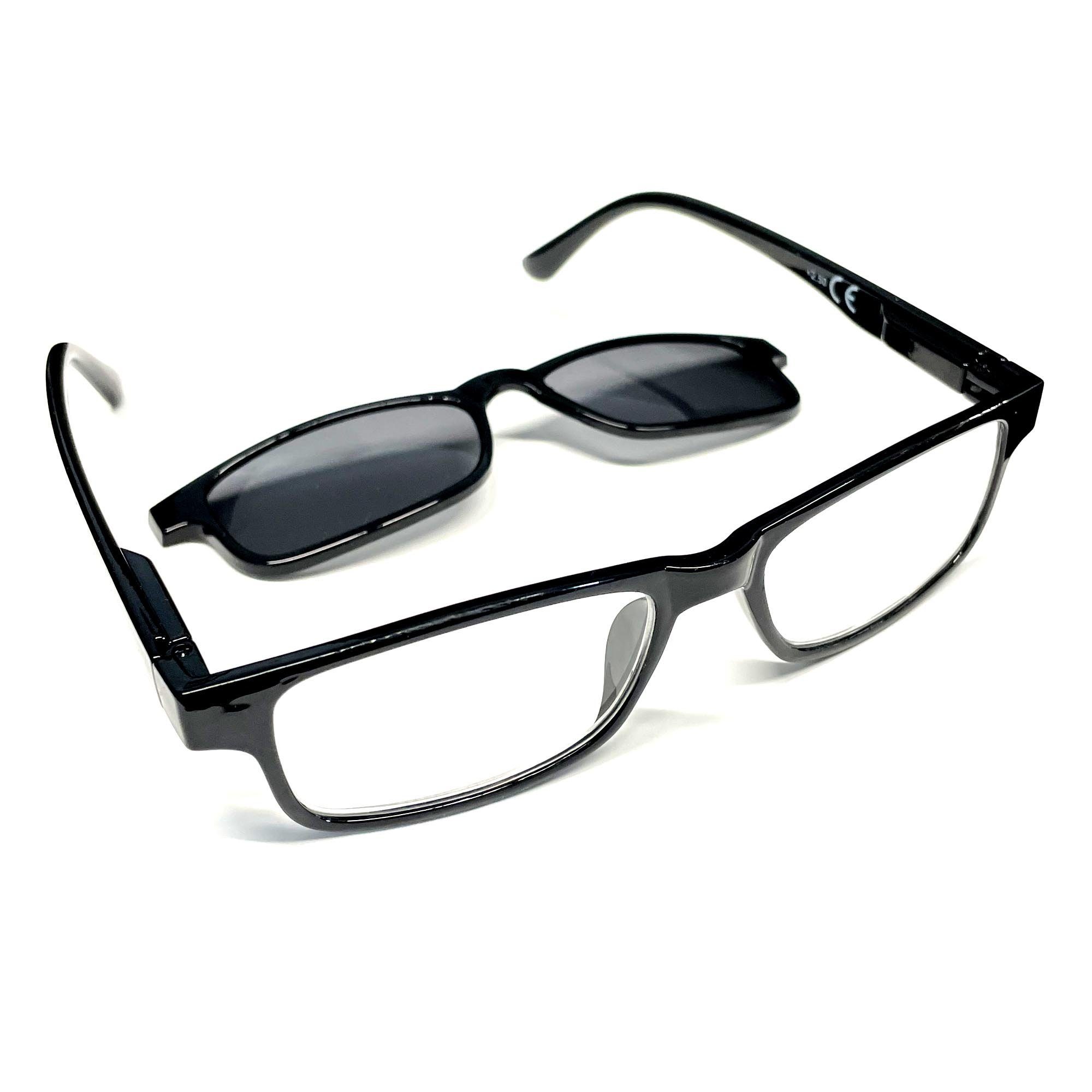 VOSSBACH Lesehilfe »Herren Lesebrille Sehhilfe Sonnenschutz Sonnenbrille  Brille«, +2,5 dpt Inkl. Sonnenclip & Etui online kaufen | OTTO