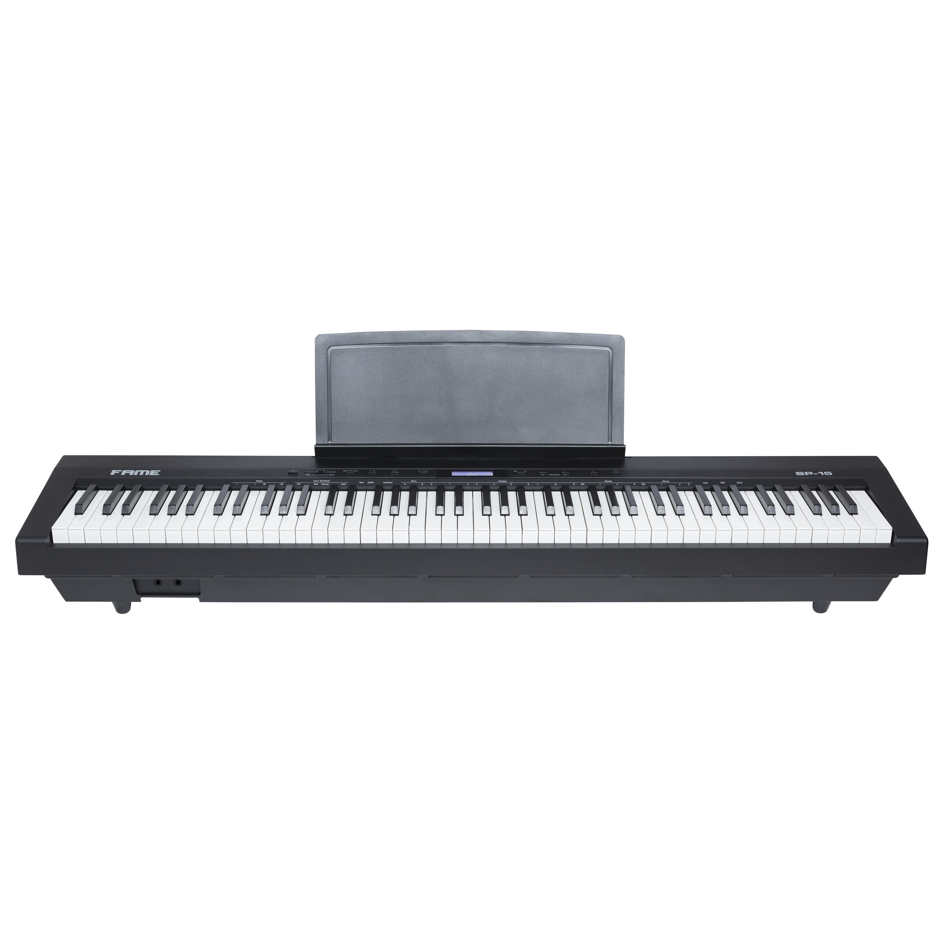 FAME Stagepiano (SP-15 Modernes Stagepiano für Anfänger und Profis mit jeder Menge Sounds einer gut spielbaren Klaviatur und kräftigen Lautsprechern, Stage Pianos, Stage Pianos Hammermechanik), Stagepiano, Anfänger, Profis