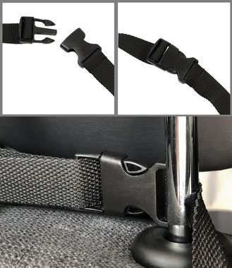 ZOLLNER Auto-Rückenlehnentasche (1-tlg), Befestigung an den Kopfstützen, 100% Polyester mit PVC-Beschichtung