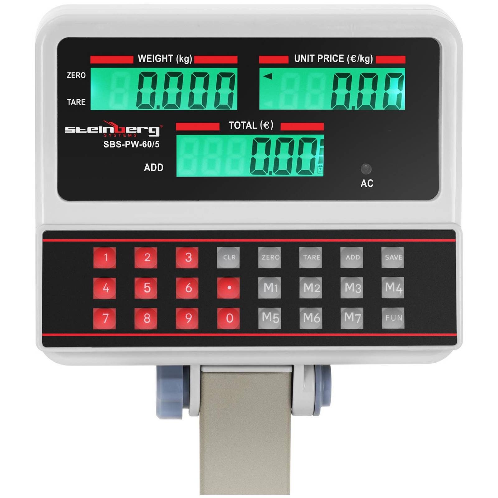 Steinberg Systems Präzisionswaage Kontrollwaage 60 kg / 5 g Preiswaage Ladenwaage Marktwaage Hochanzeige