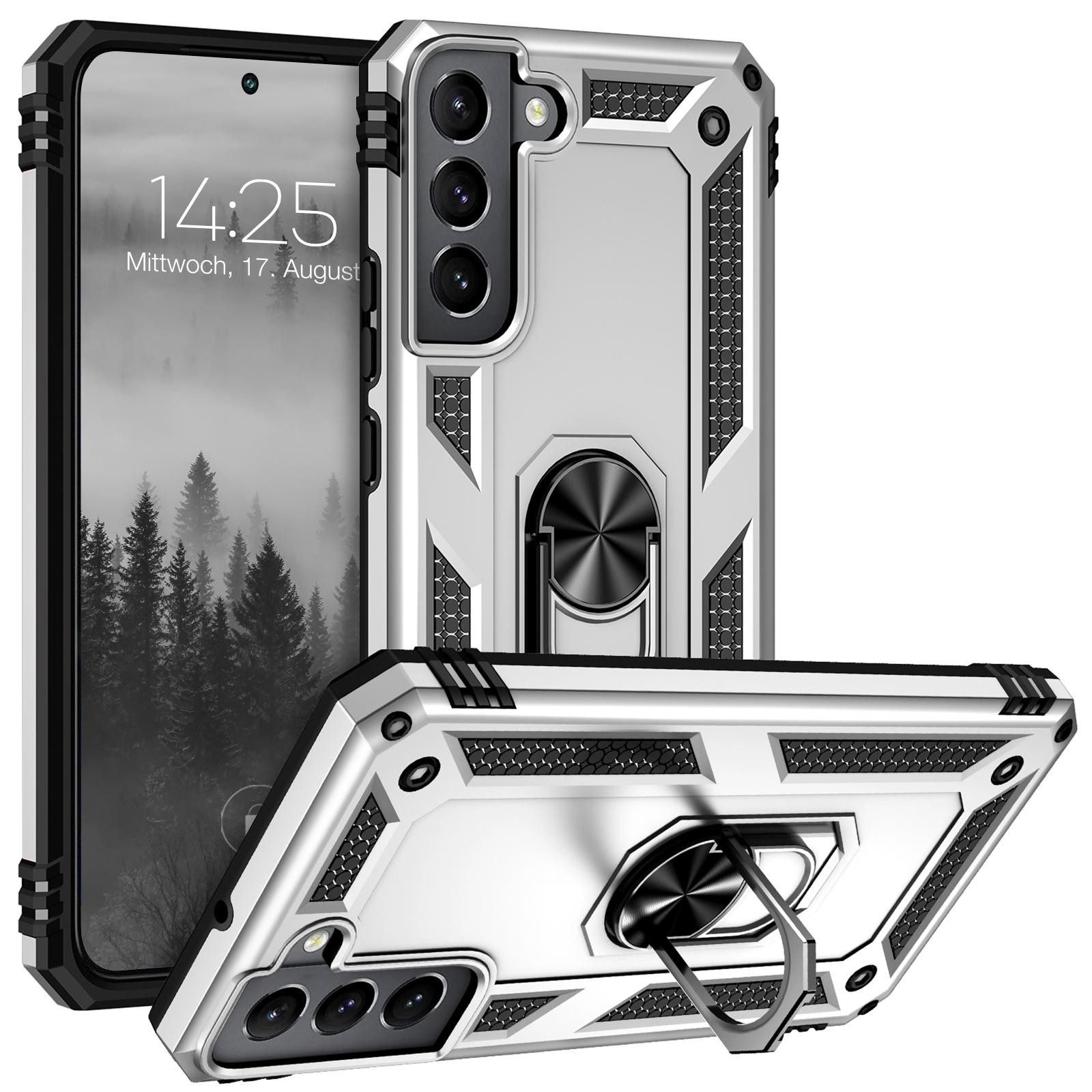 Mycotech Handyhülle Outdoor Armor Case Samsung Hülle Für Samsung Galaxy S25 Edge-Silber